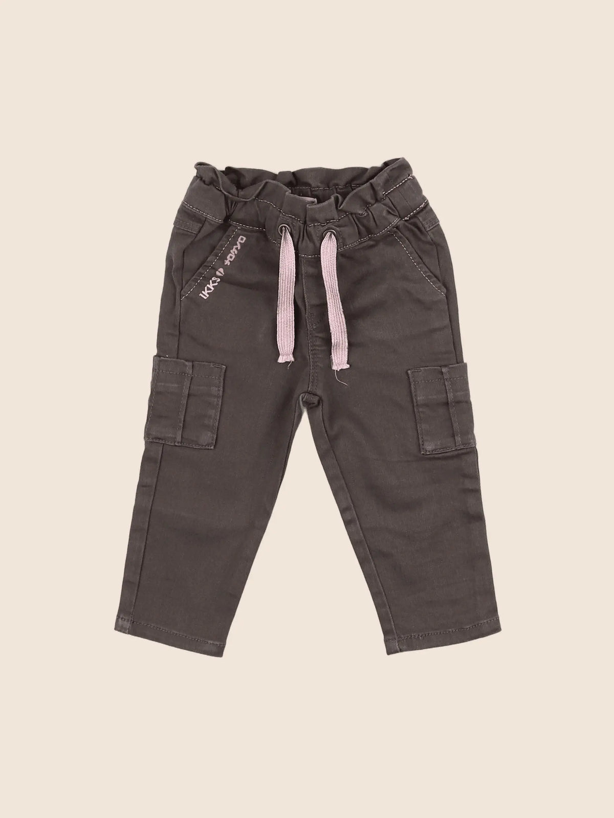 IKKS - pantalon vert, rose - 6 mois