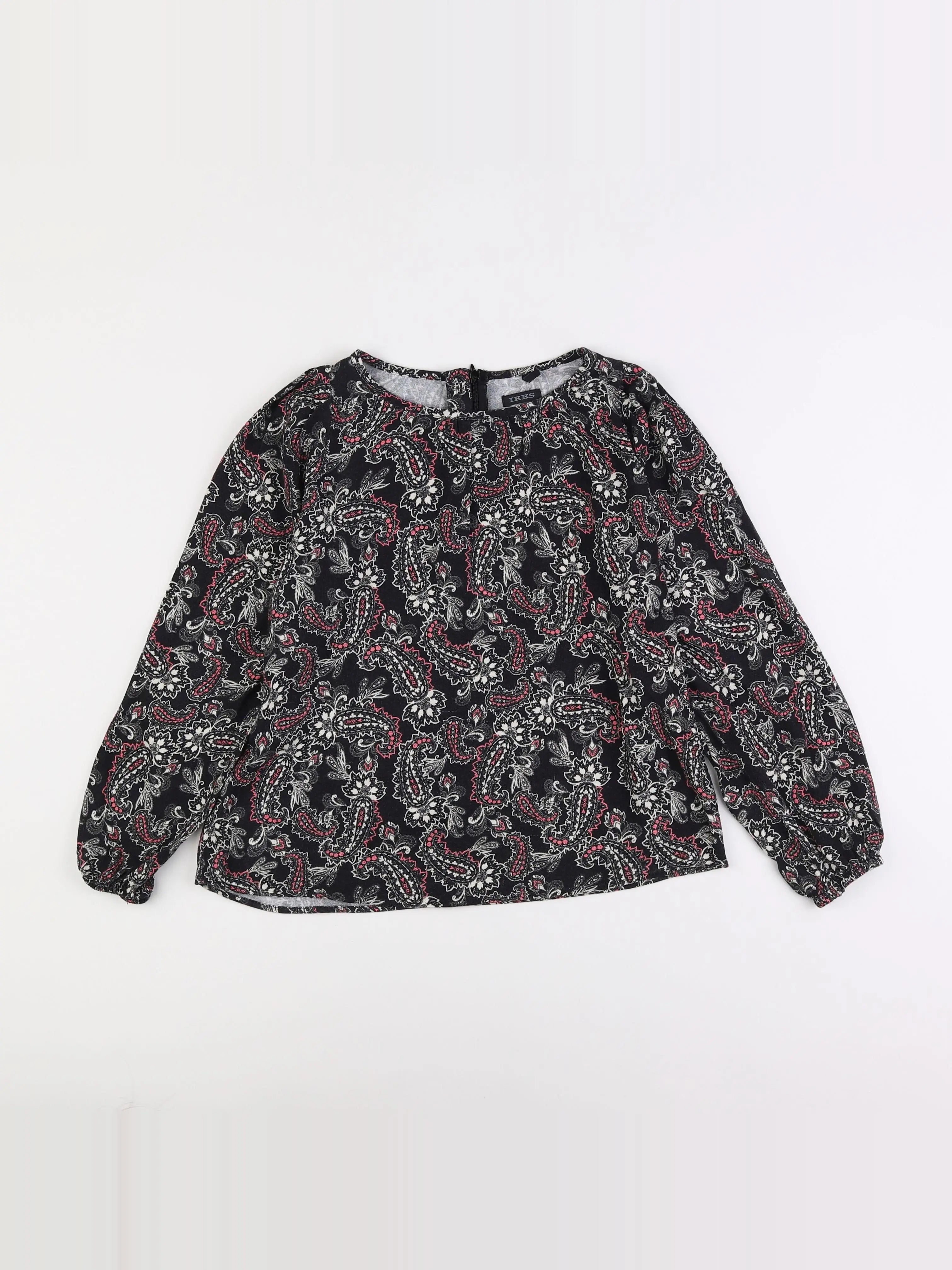 IKKS - blouse noir, rose - 8 ans