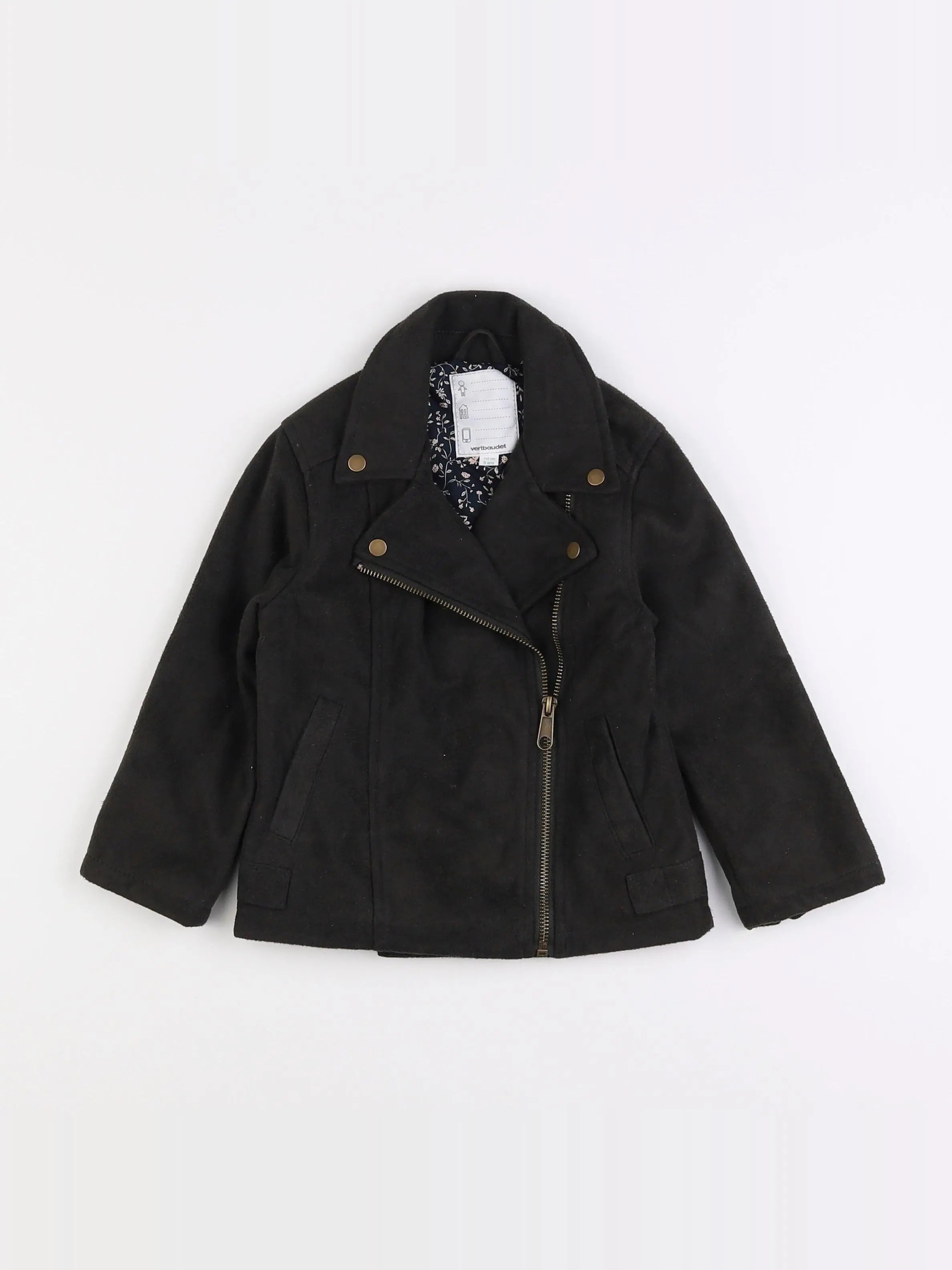 Vertbaudet - veste doublé noir - 5 ans