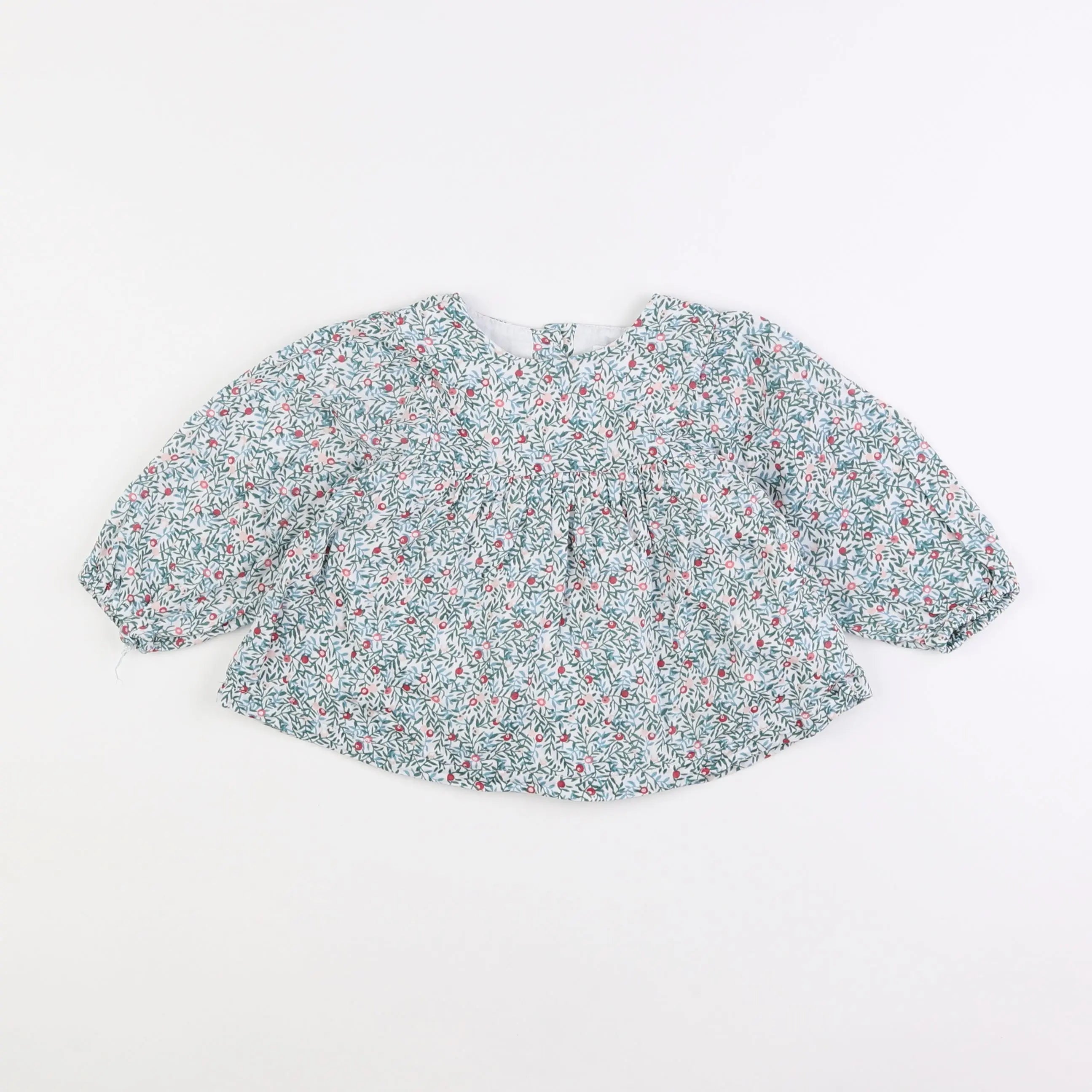 Vertbaudet - blouse vert - 18 mois