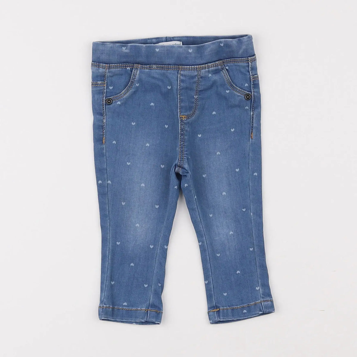 Vertbaudet - jegging bleu - 6 mois