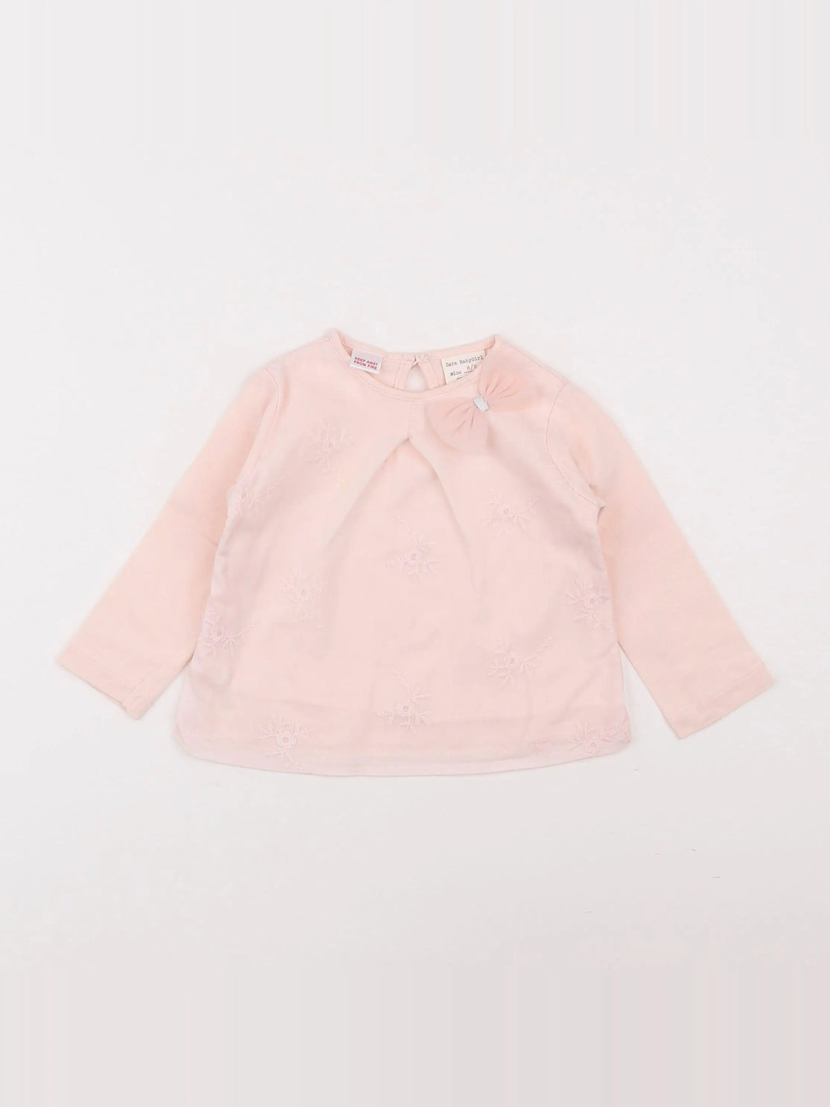 Zara - tee-shirt rose - 6/9 mois