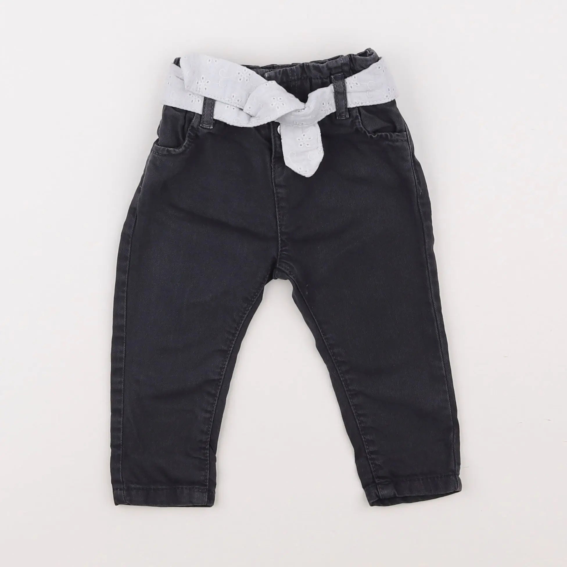 Vertbaudet - jean gris - 6 mois