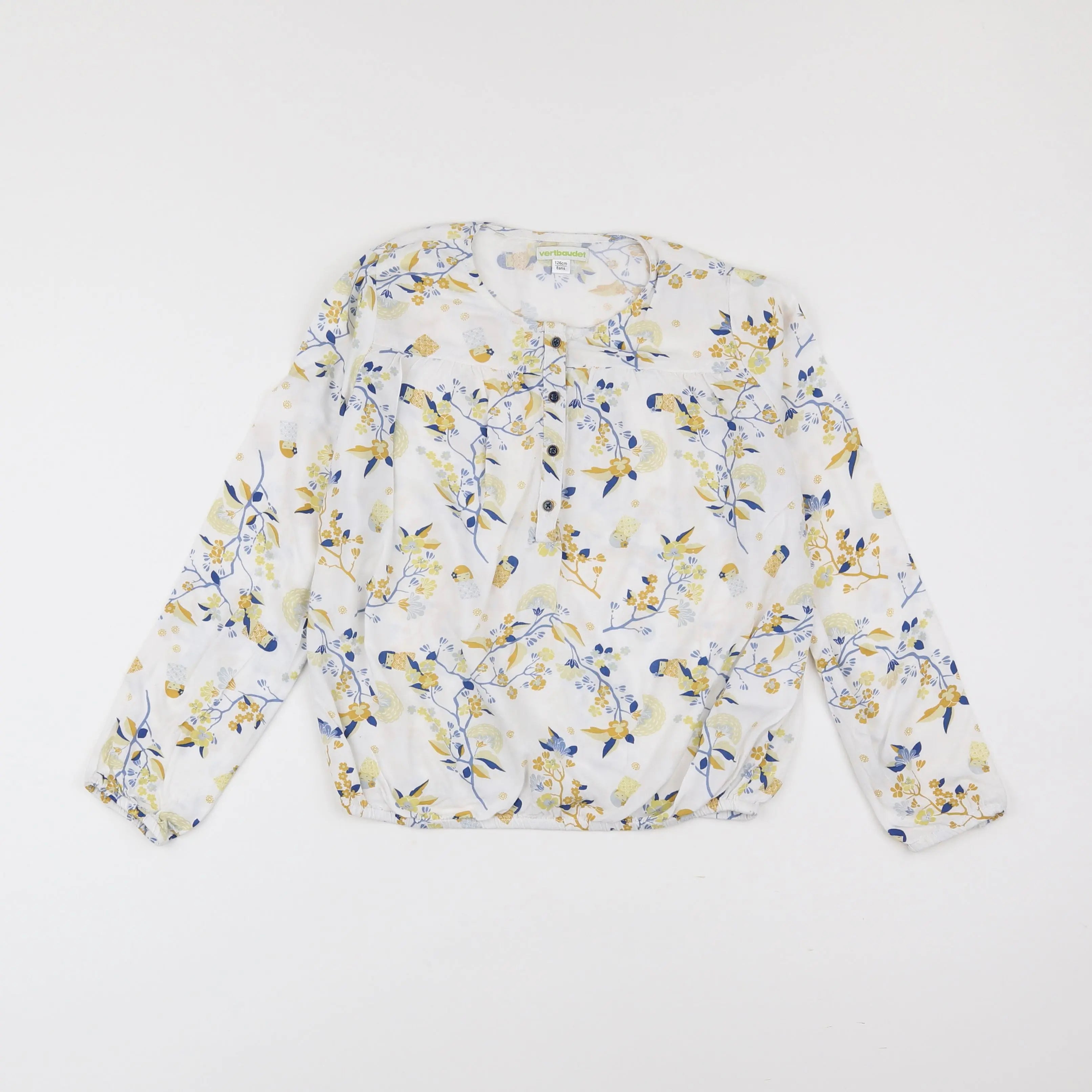 Vertbaudet - blouse jaune - 8 ans
