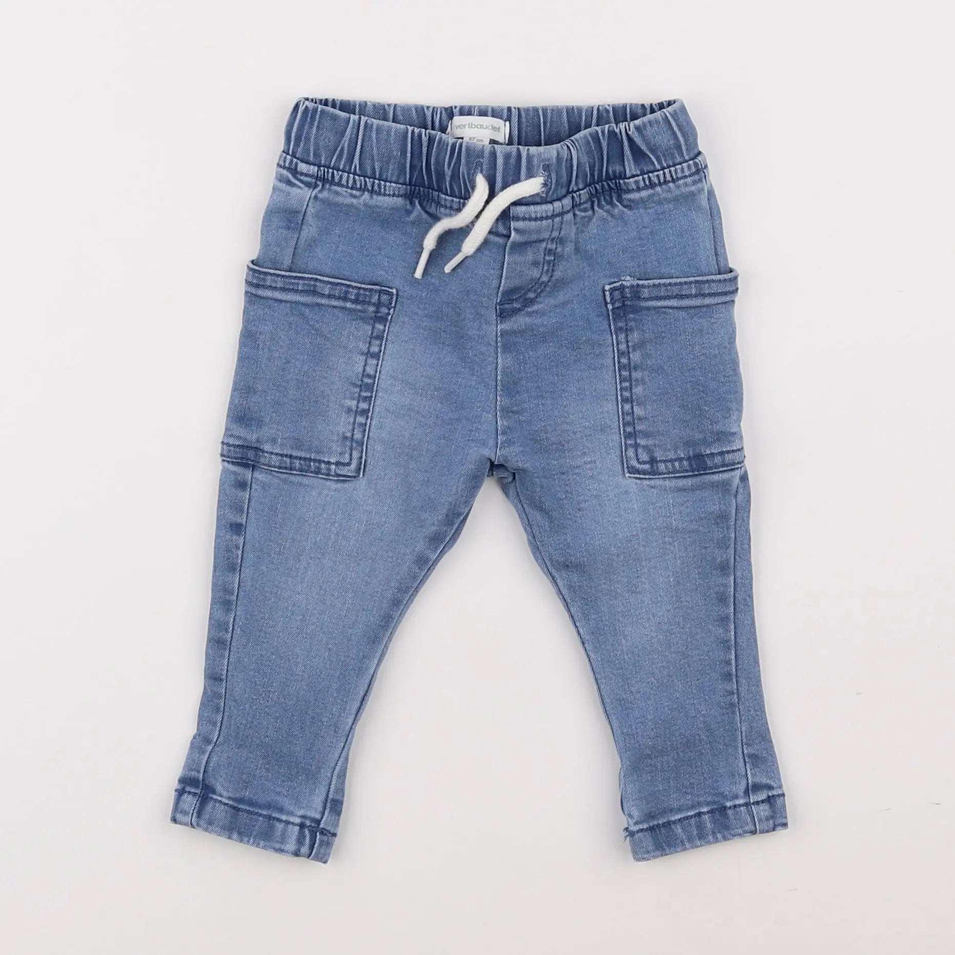 Vertbaudet - pantalon bleu - 6 mois