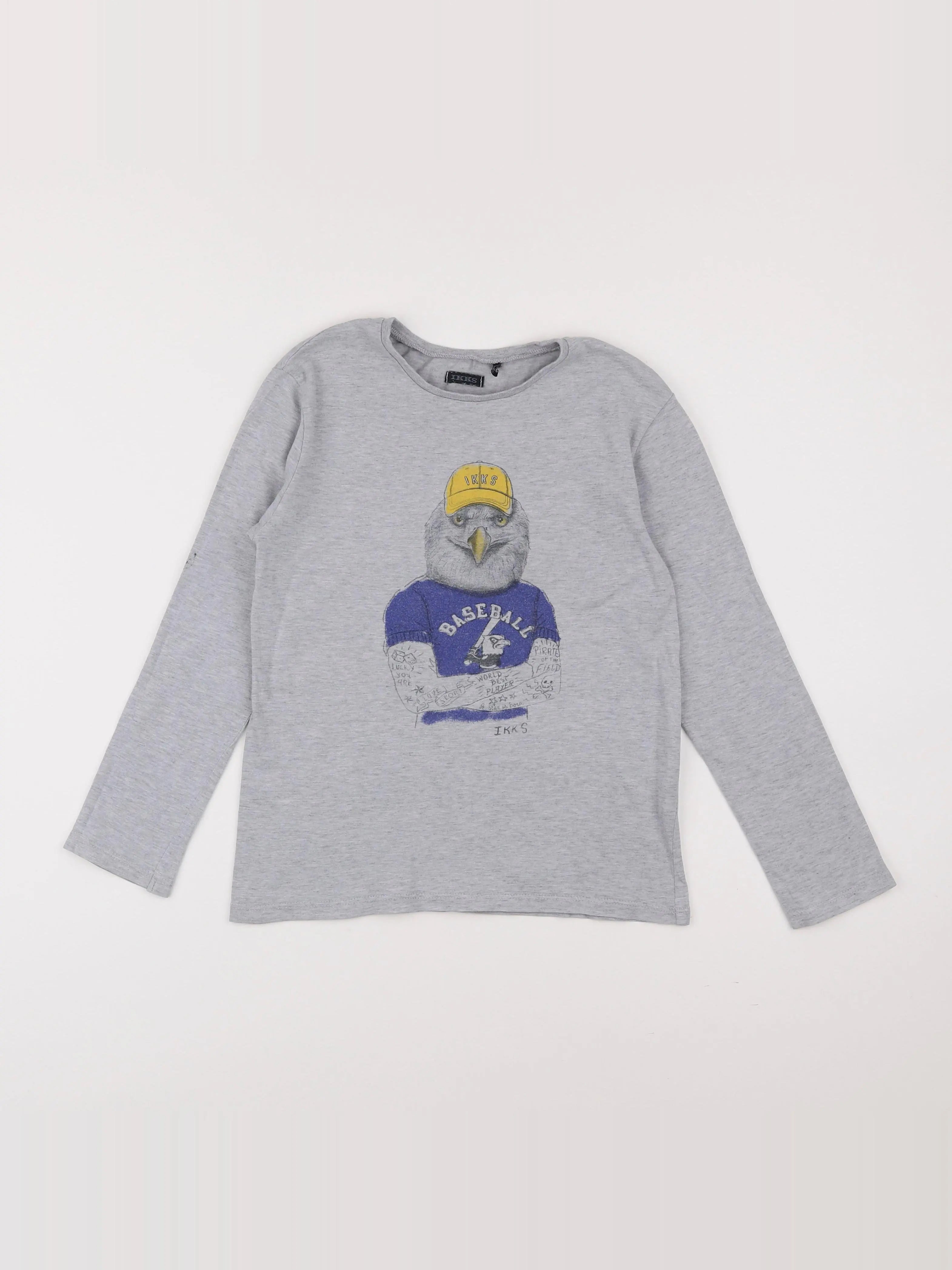 IKKS - tee-shirt gris - 8 ans