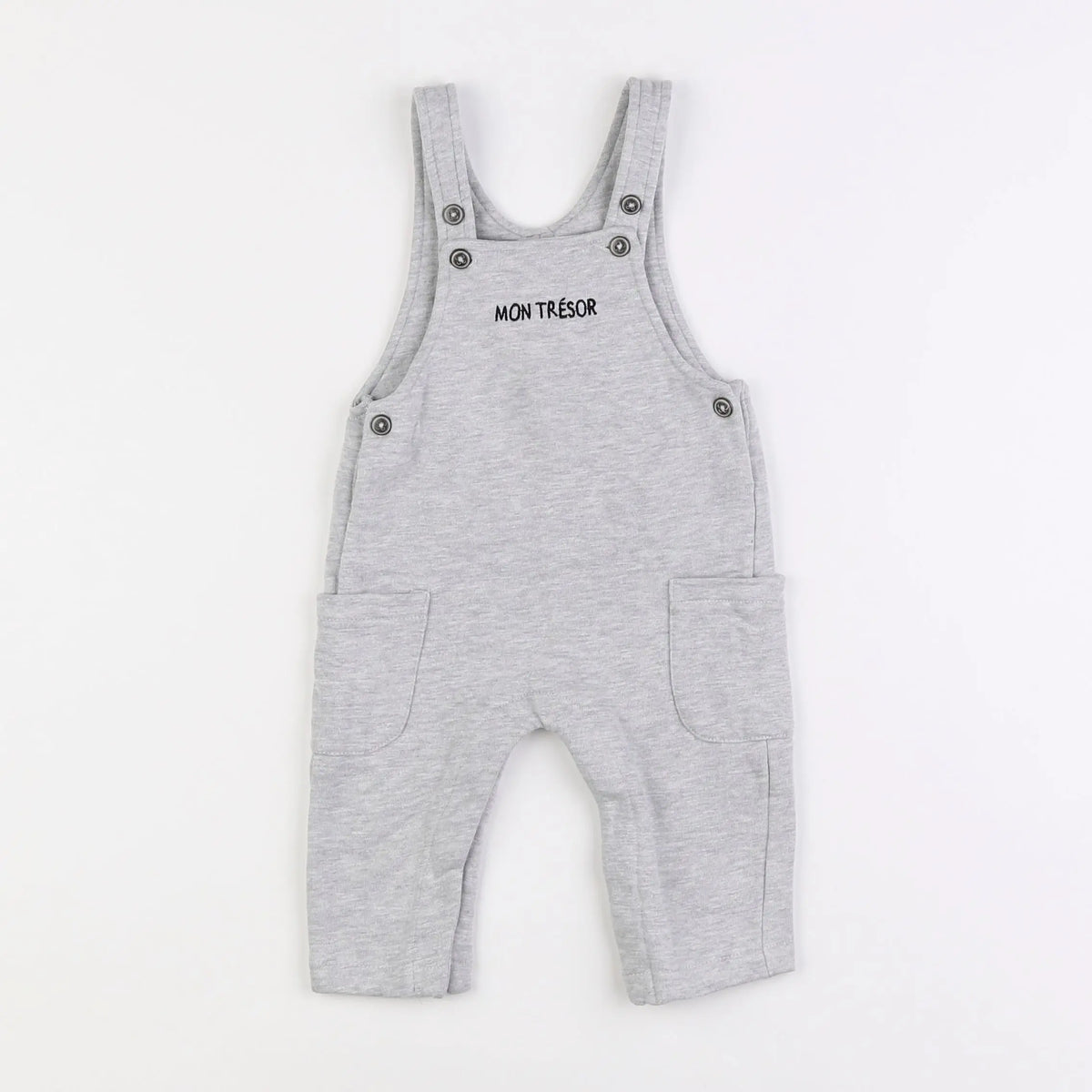 Vertbaudet - salopette gris - 6 mois