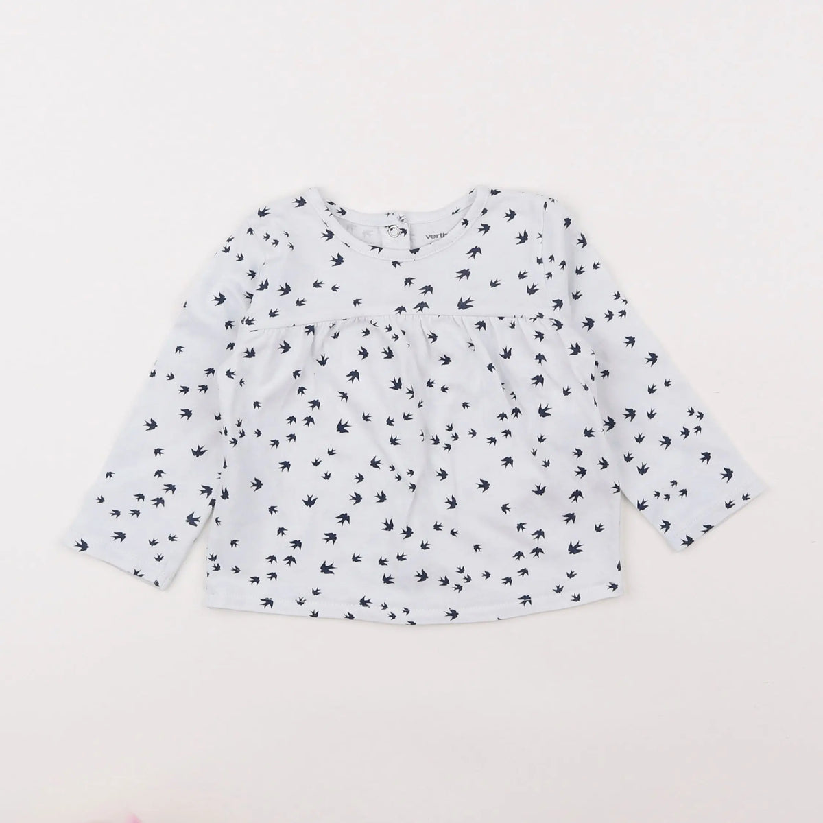 Vertbaudet - tee-shirt blanc - 9 mois