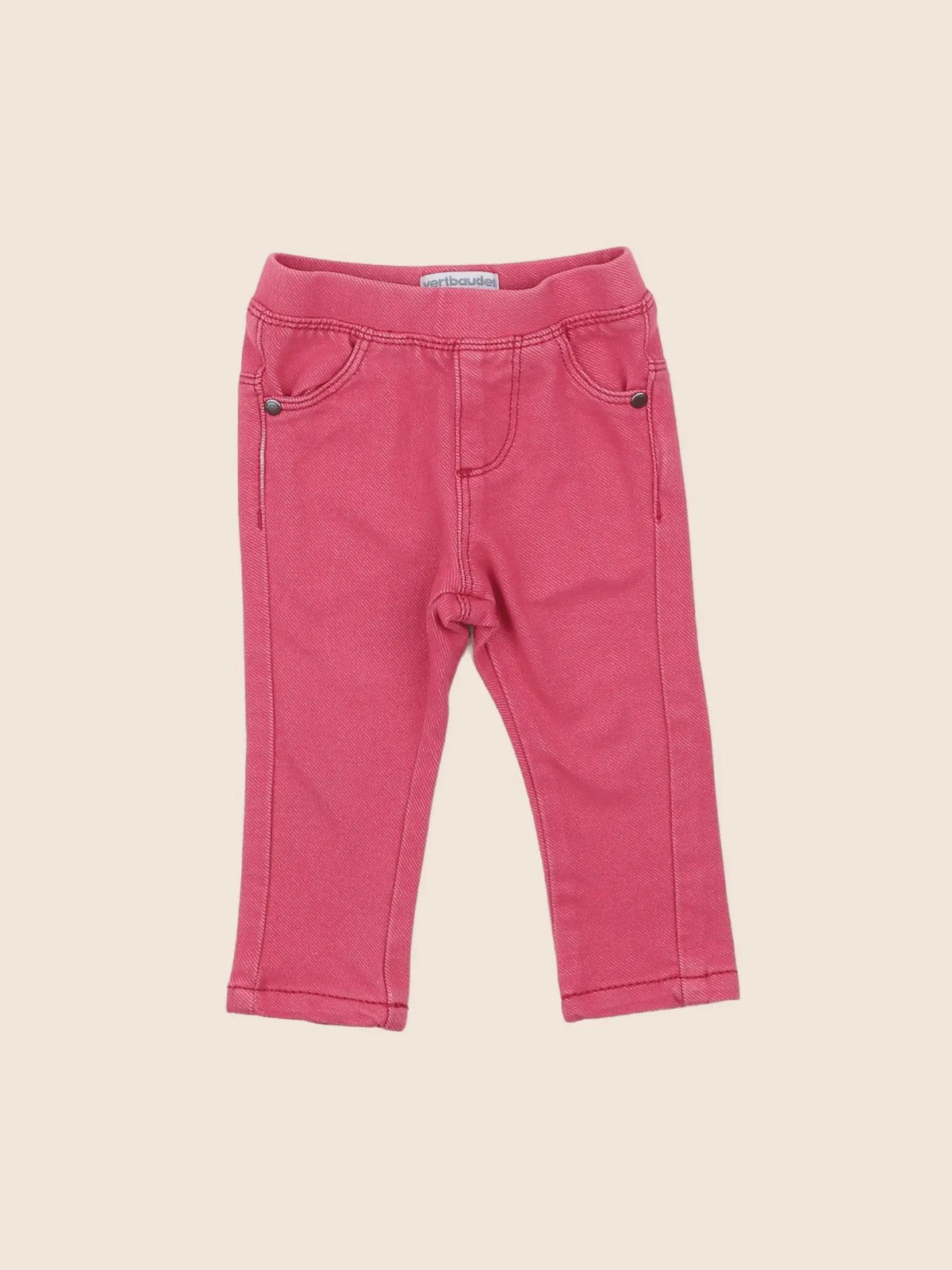 Vertbaudet - jegging rose - 6 mois