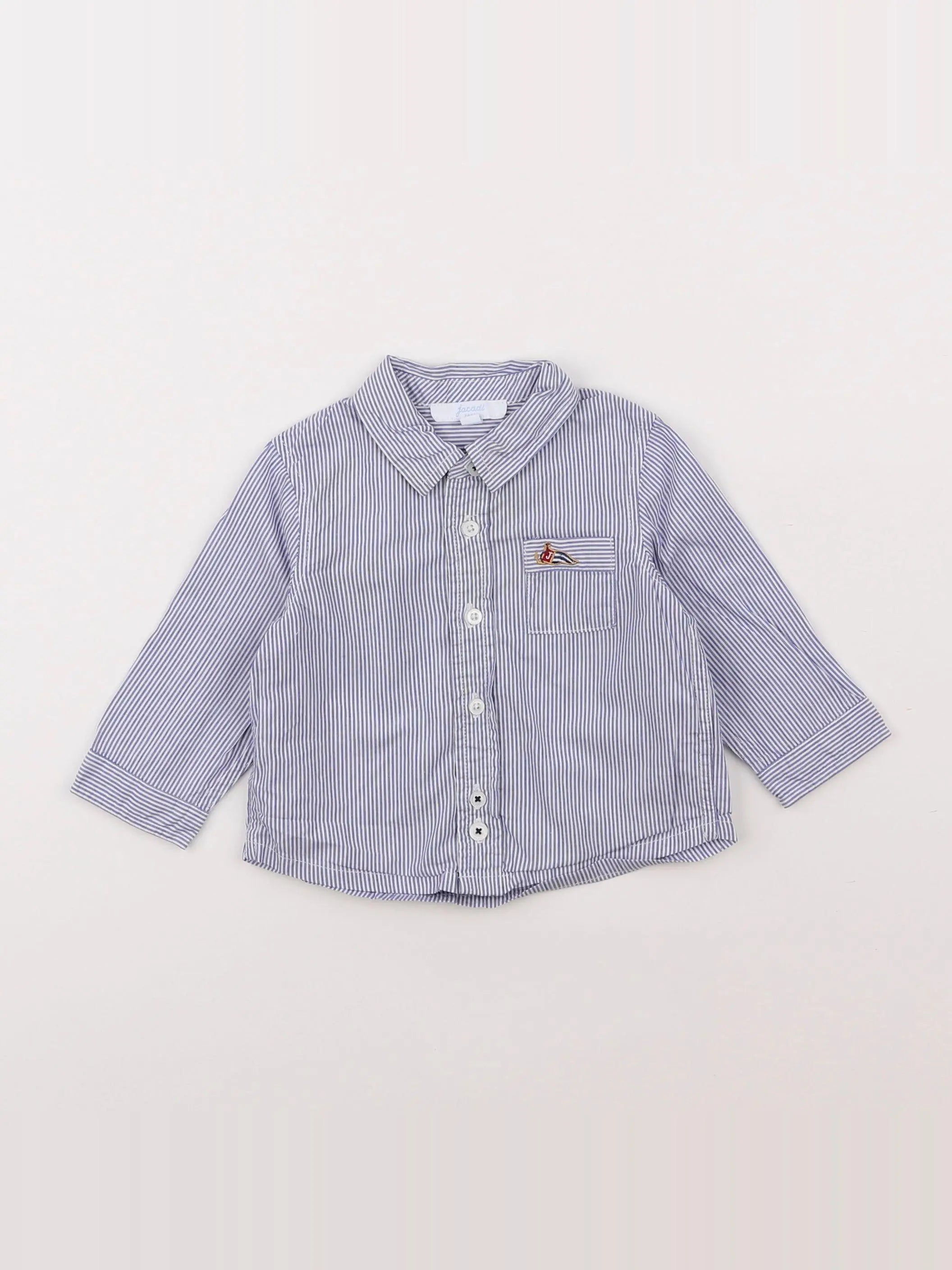Jacadi - chemise bleu - 6 mois