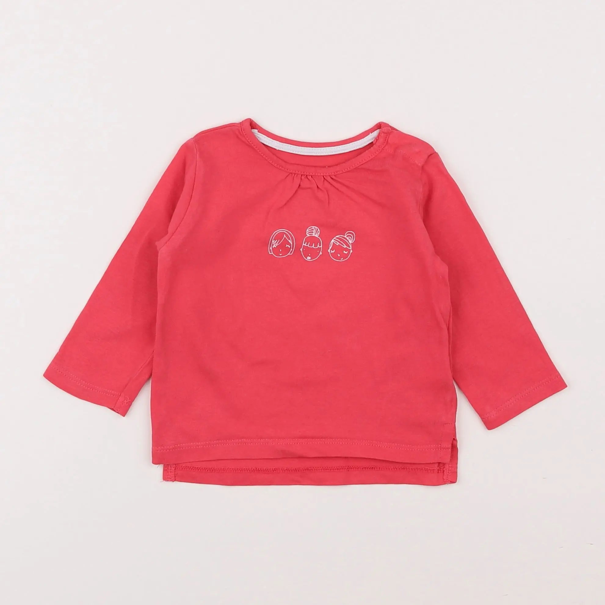 Vertbaudet - tee-shirt rose - 6 mois