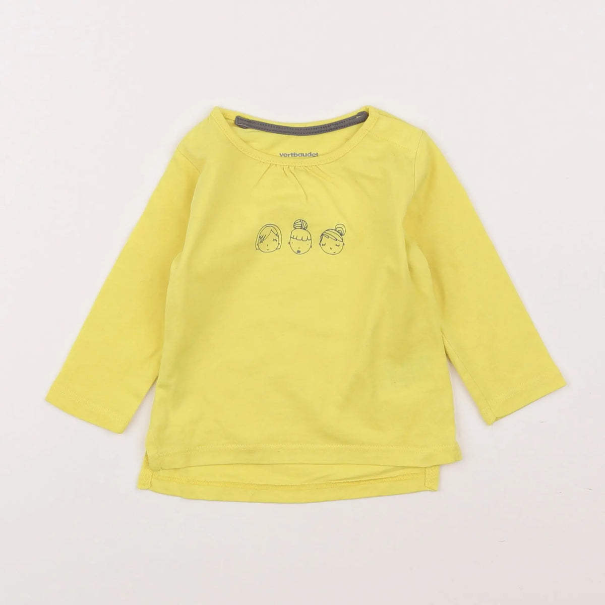 Vertbaudet - tee-shirt jaune - 6 mois