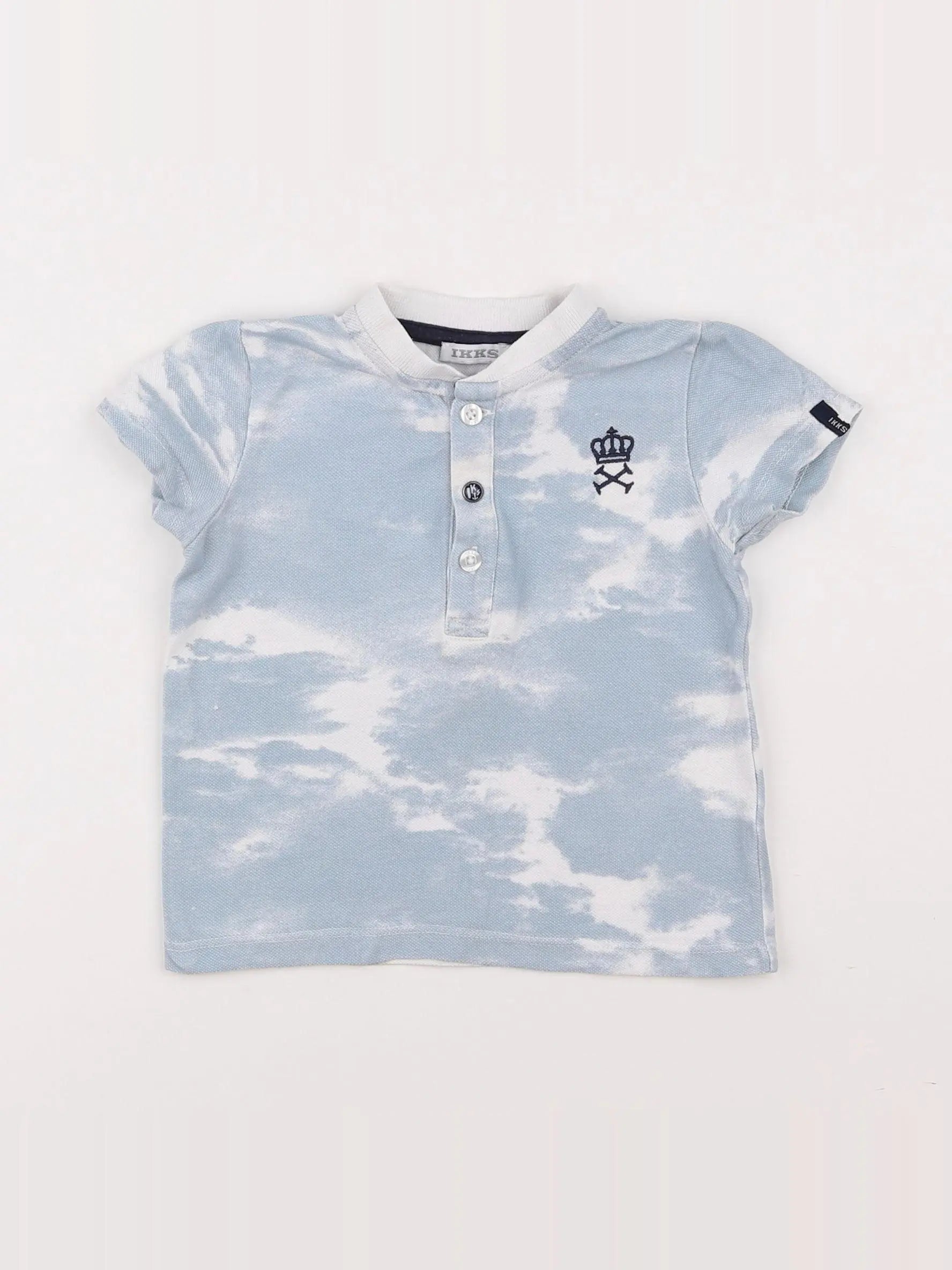 IKKS - polo bleu - 12 mois