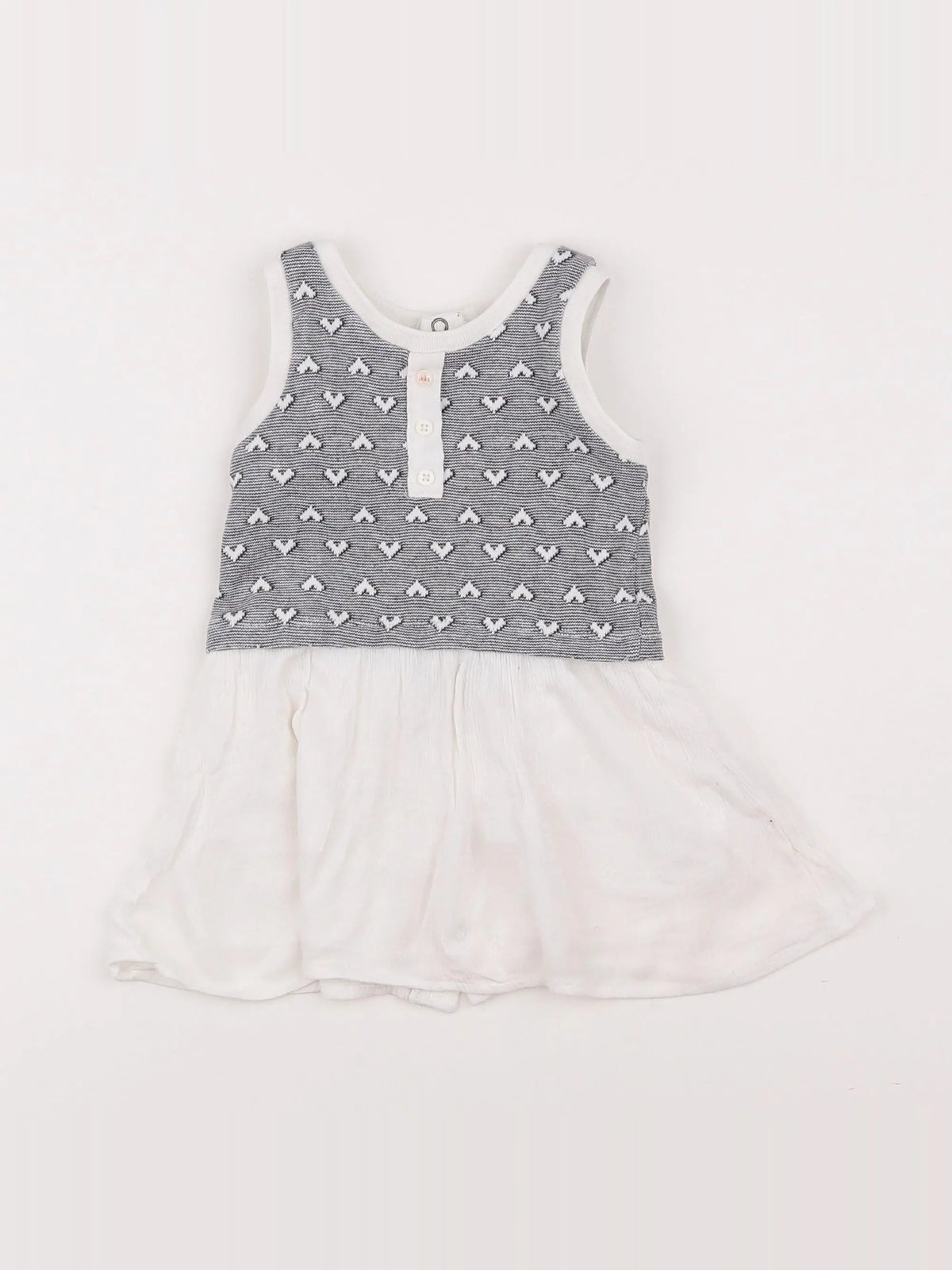 IKKS - robe blanc, gris - 12 mois