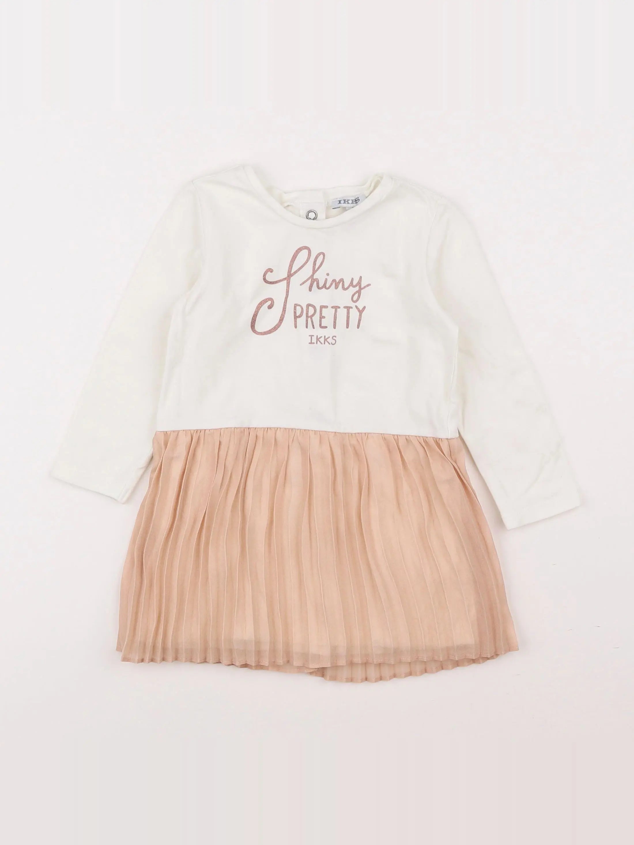 IKKS - robe beige, rose - 18 mois