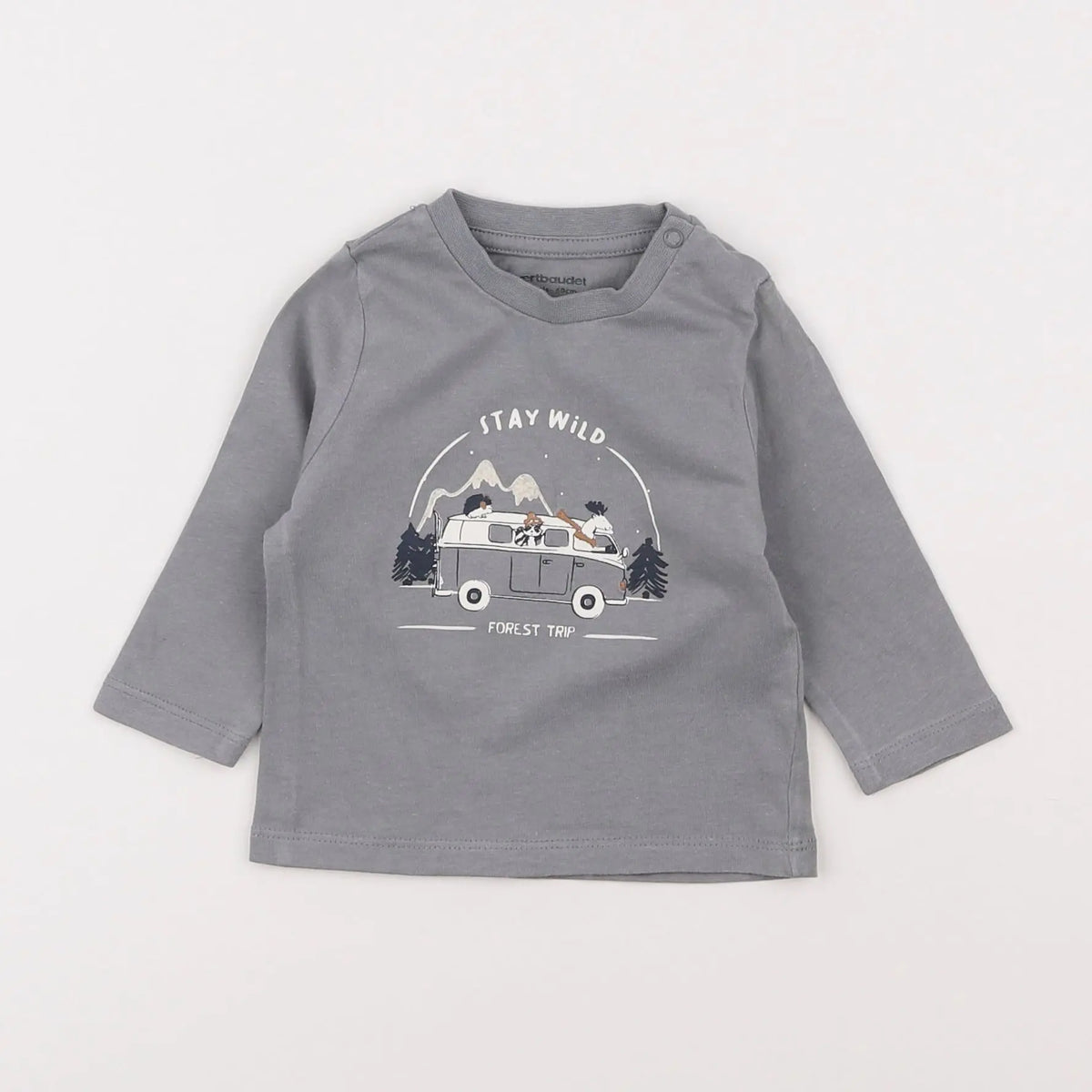 Vertbaudet - tee-shirt gris - 3 mois