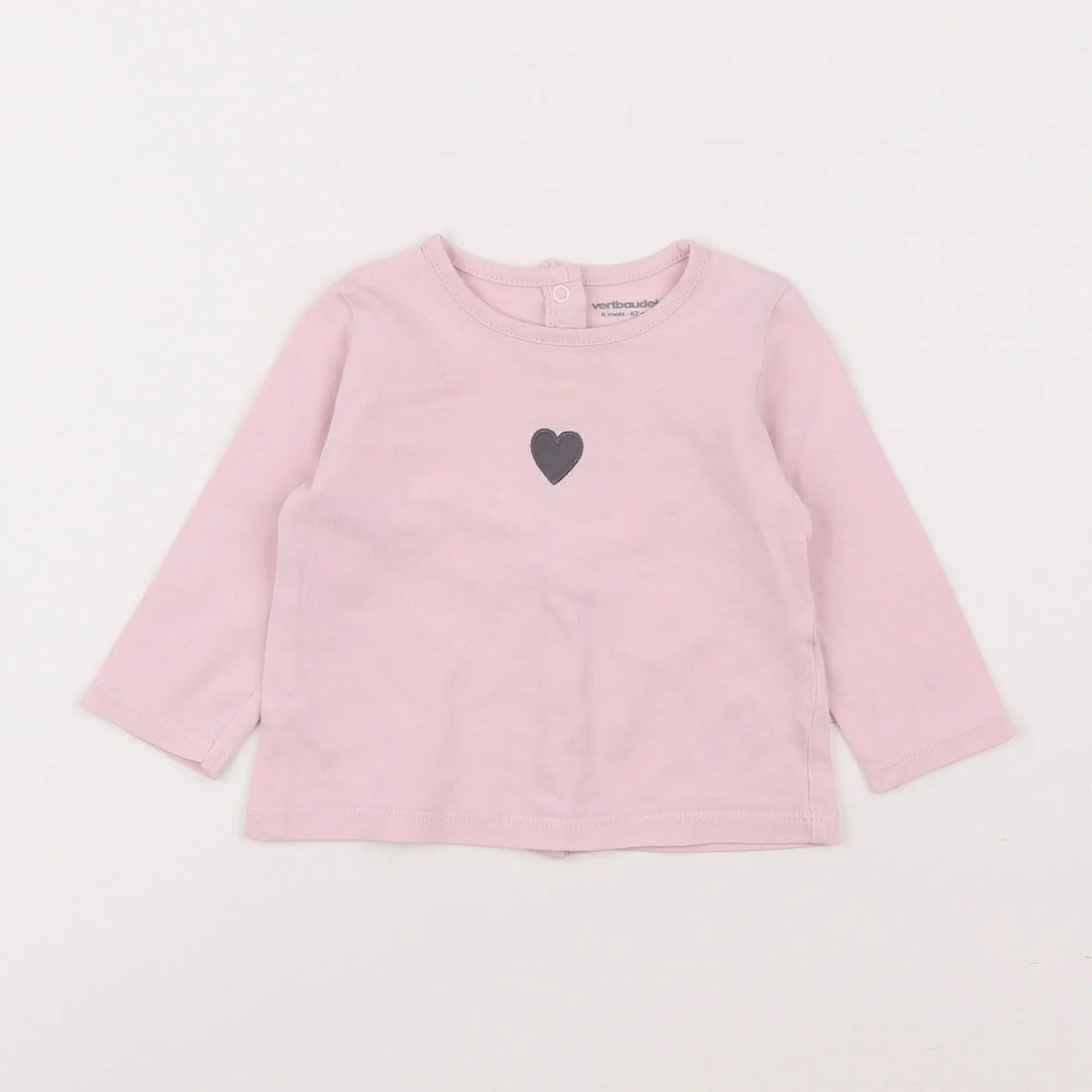 Vertbaudet - tee-shirt rose - 6 mois