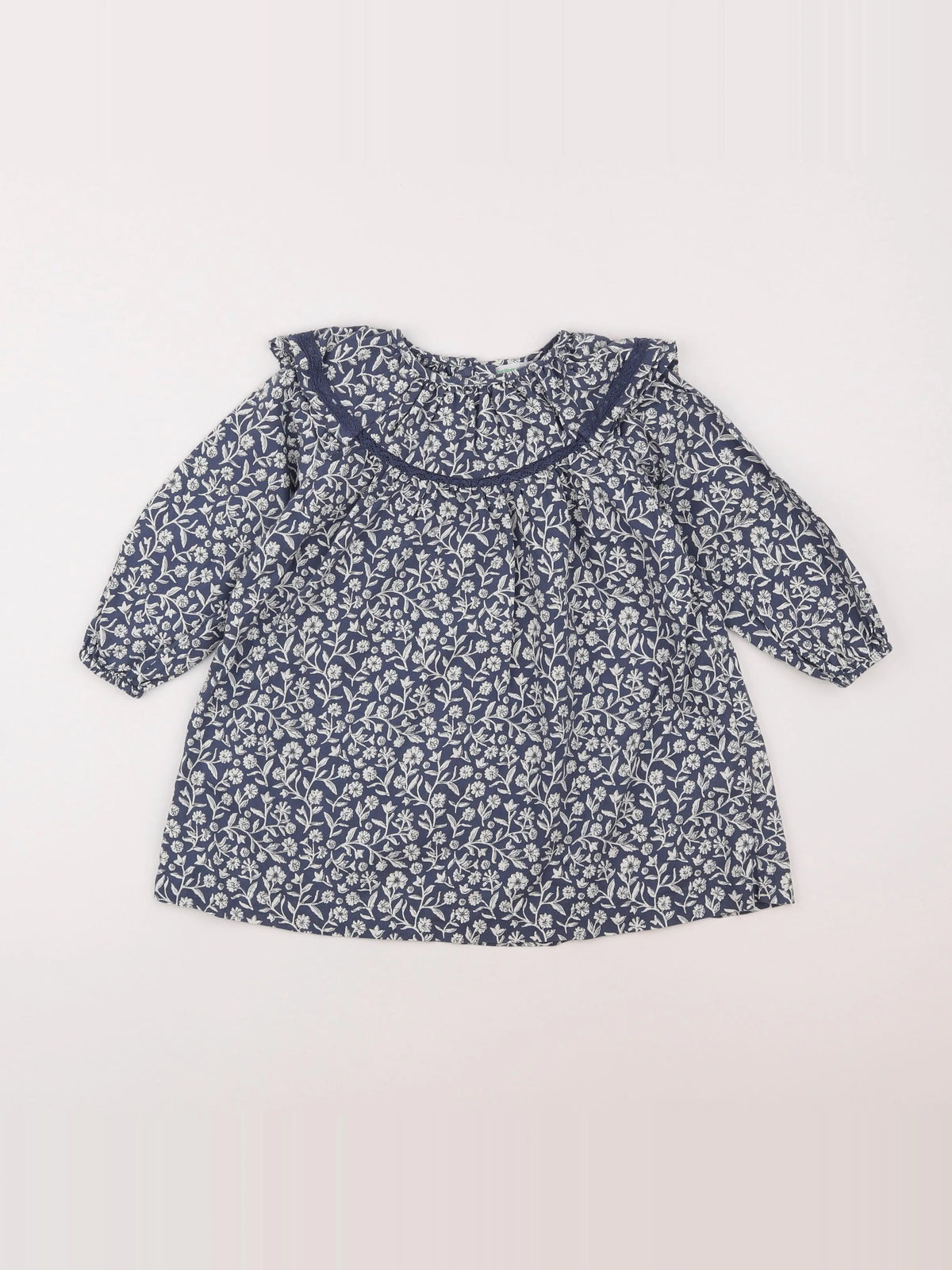 Vertbaudet - robe bleu, blanc - 3 ans