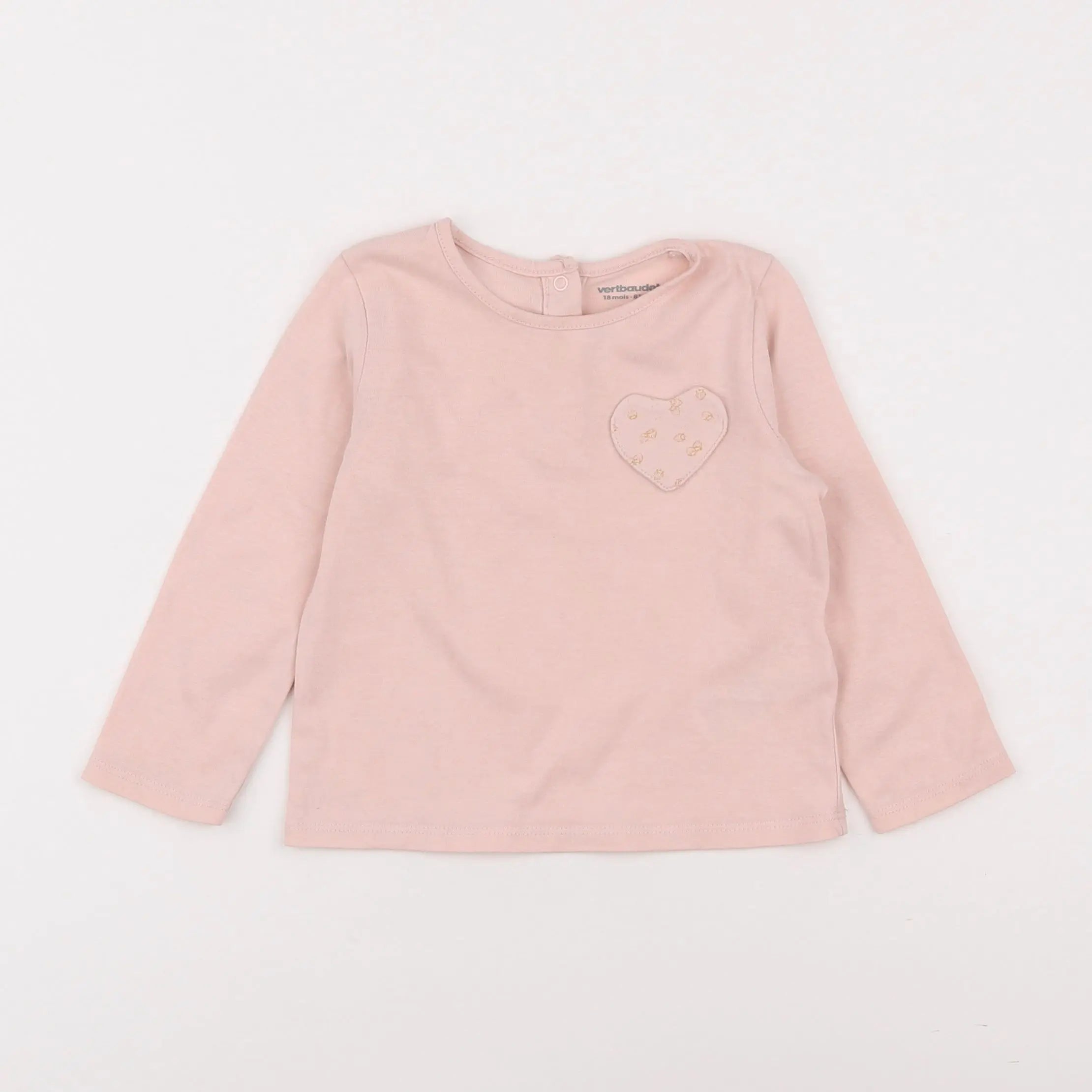 Vertbaudet - tee-shirt rose - 18 mois