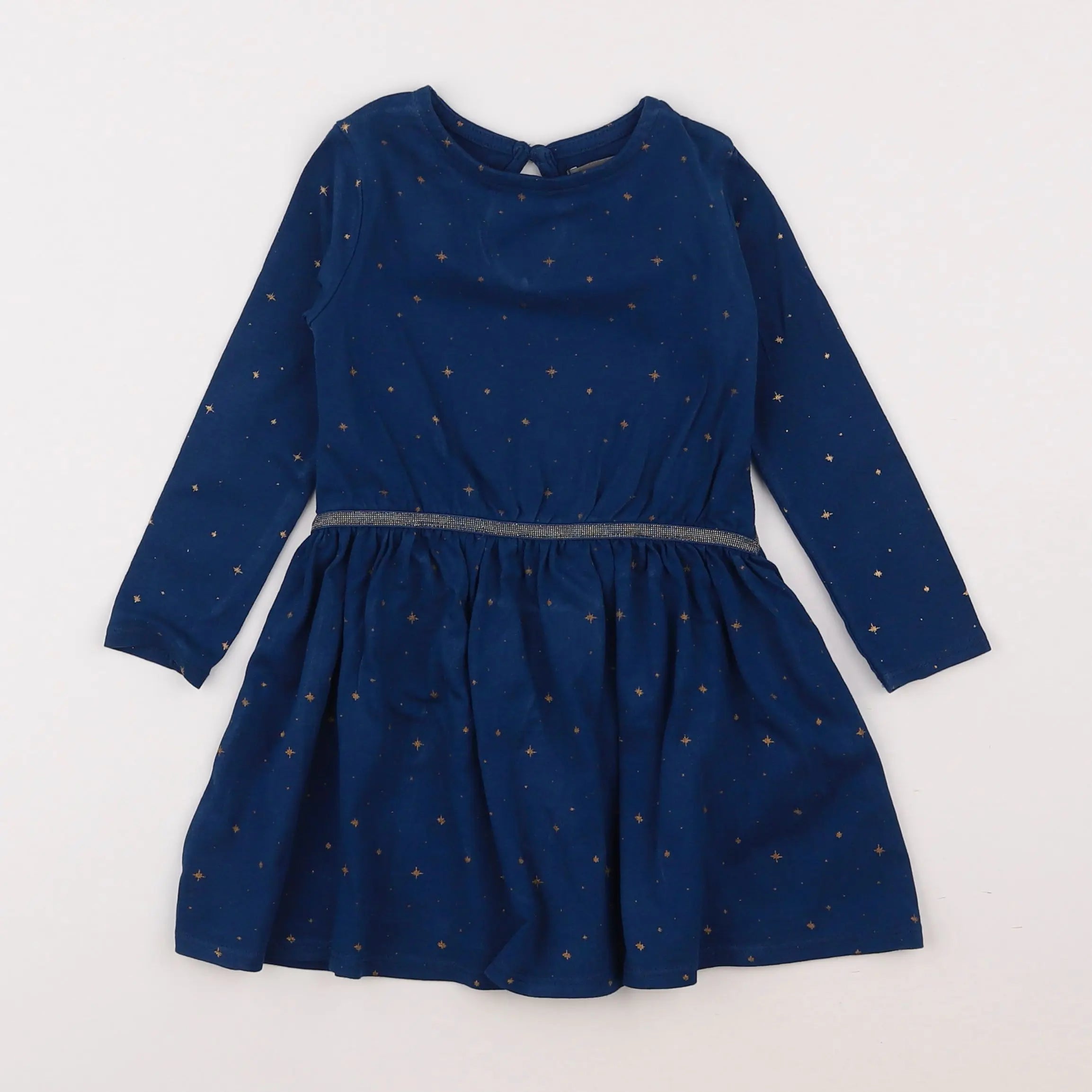 Vertbaudet - robe bleu, or - 3 ans