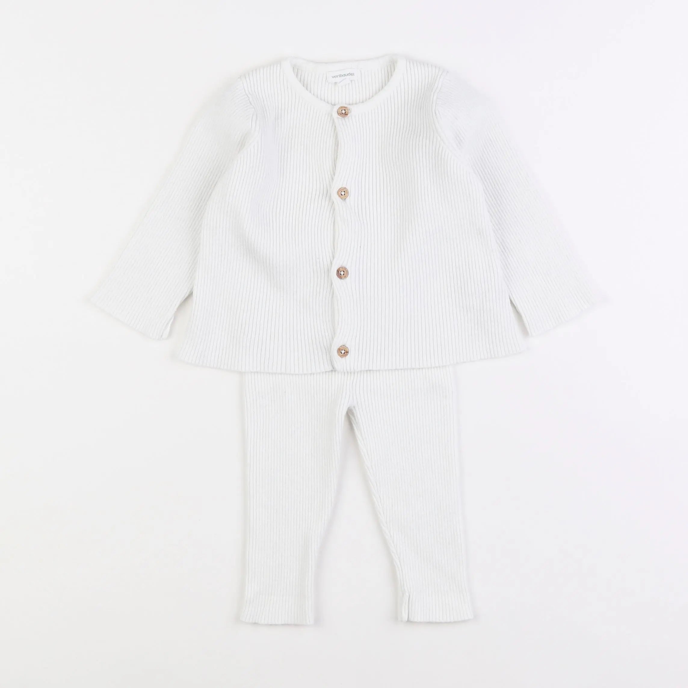 Vertbaudet - ensemble blanc - 6 mois