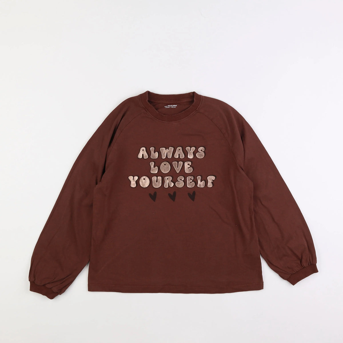 Vertbaudet - tee-shirt marron, or - 10 ans