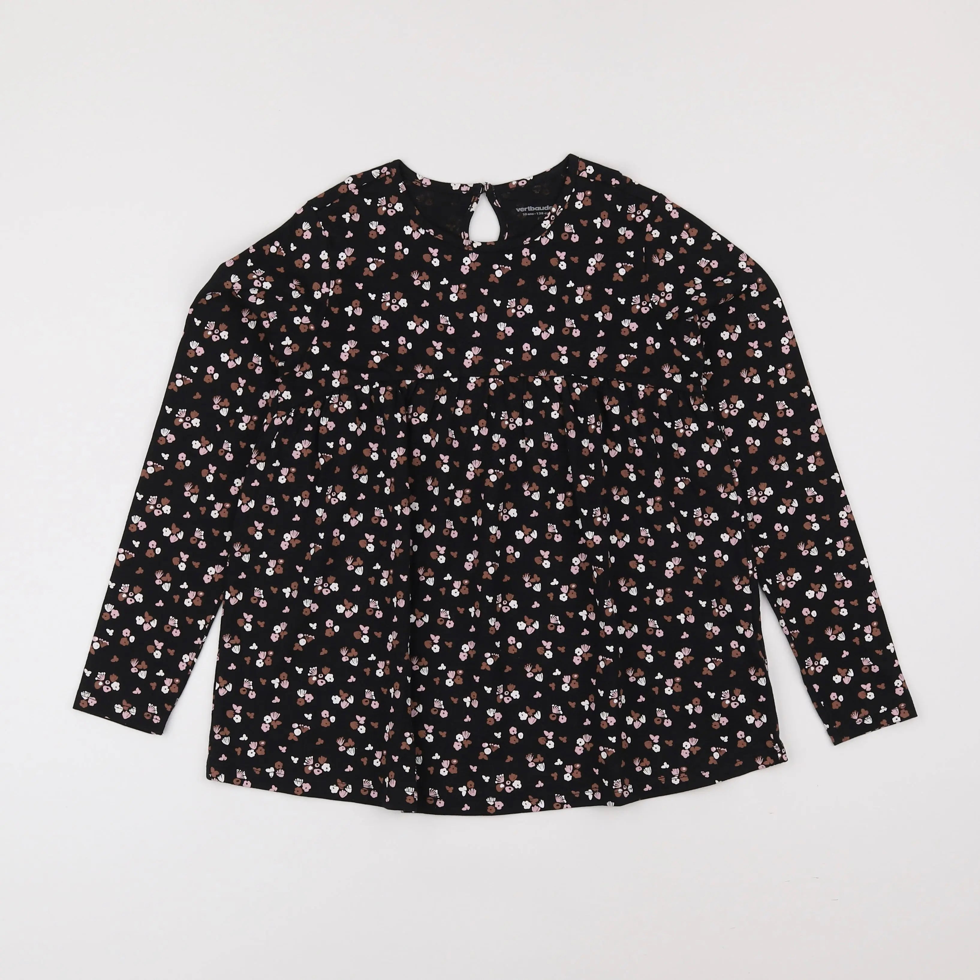 Vertbaudet - tee-shirt noir - 12 ans