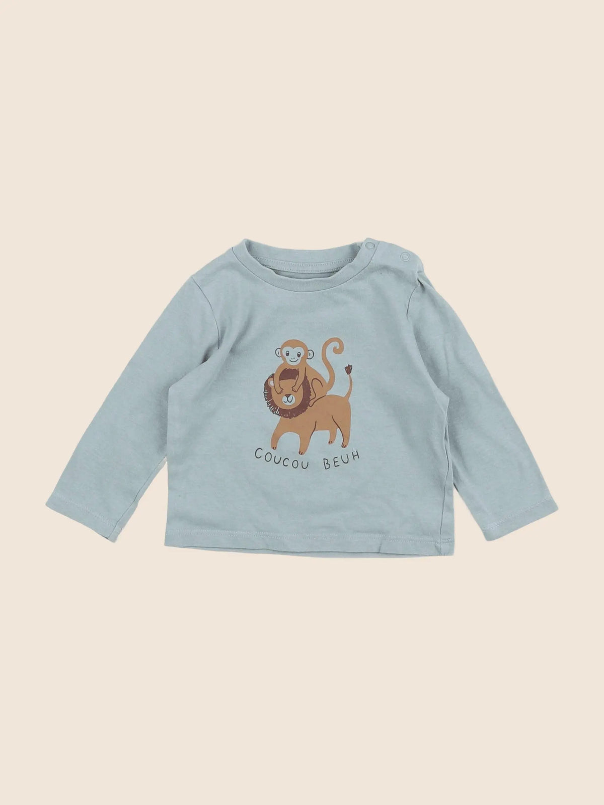 Vertbaudet - tee-shirt vert - 6 mois