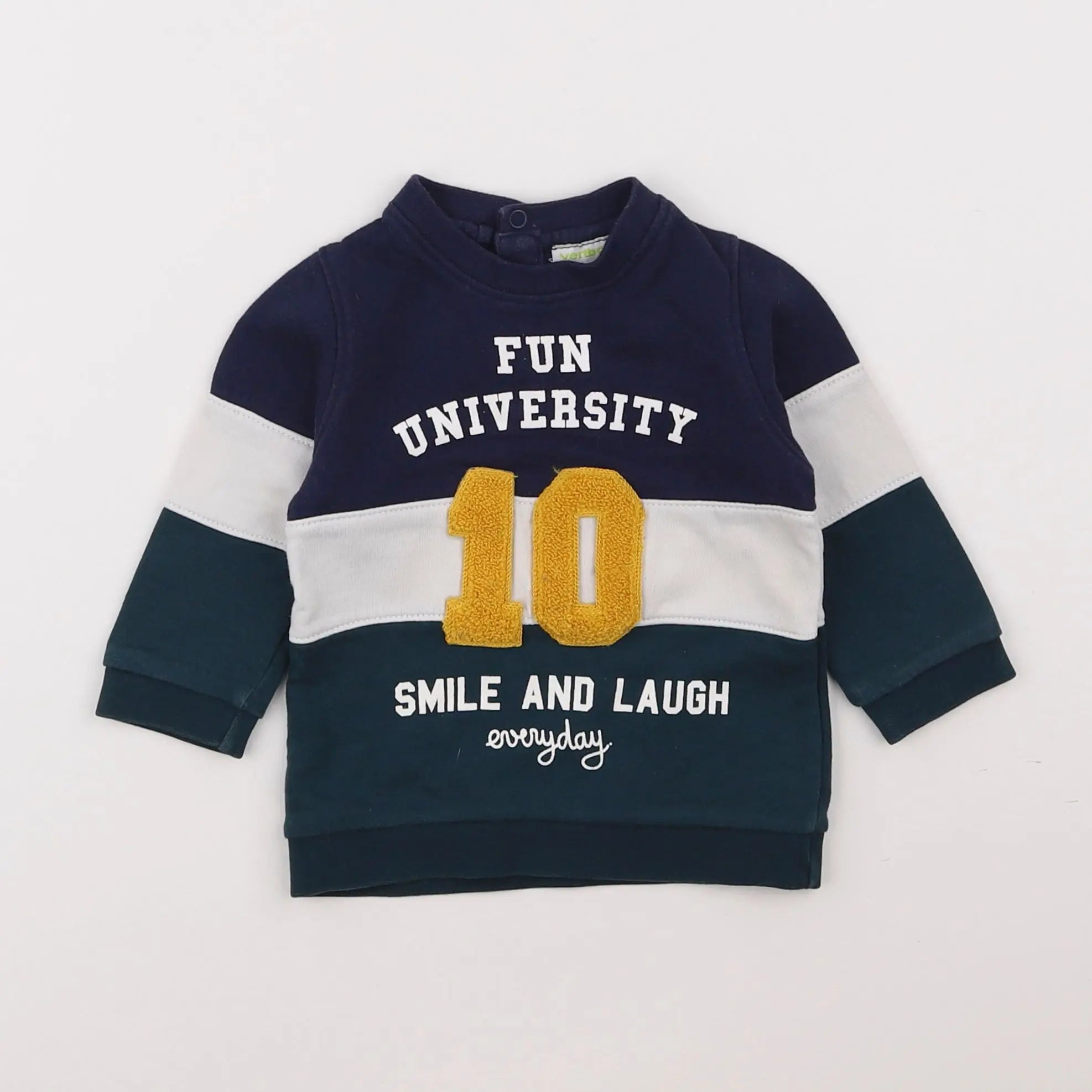 Vertbaudet - sweat multicolore - 6 mois