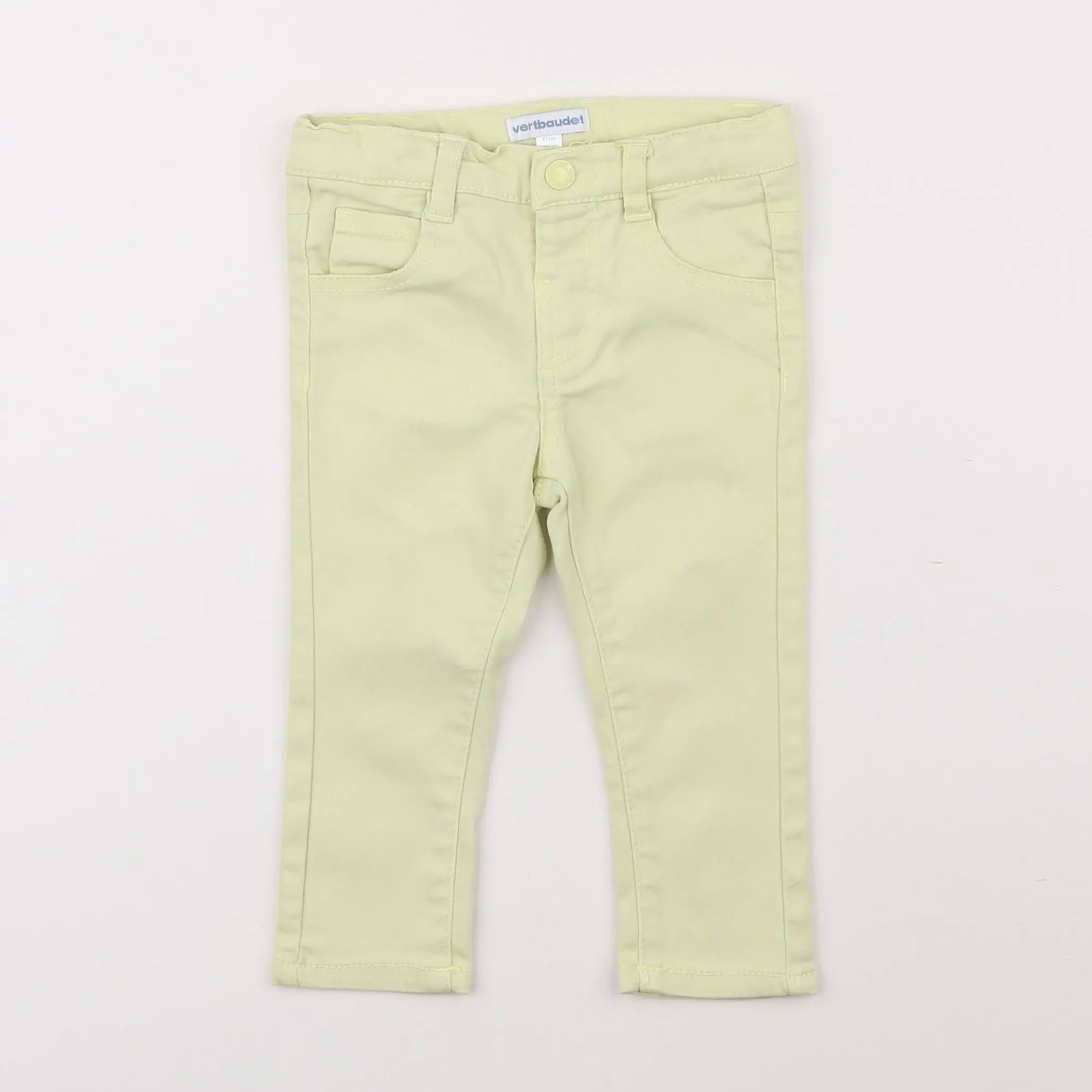 Vertbaudet - pantalon jaune - 18 mois