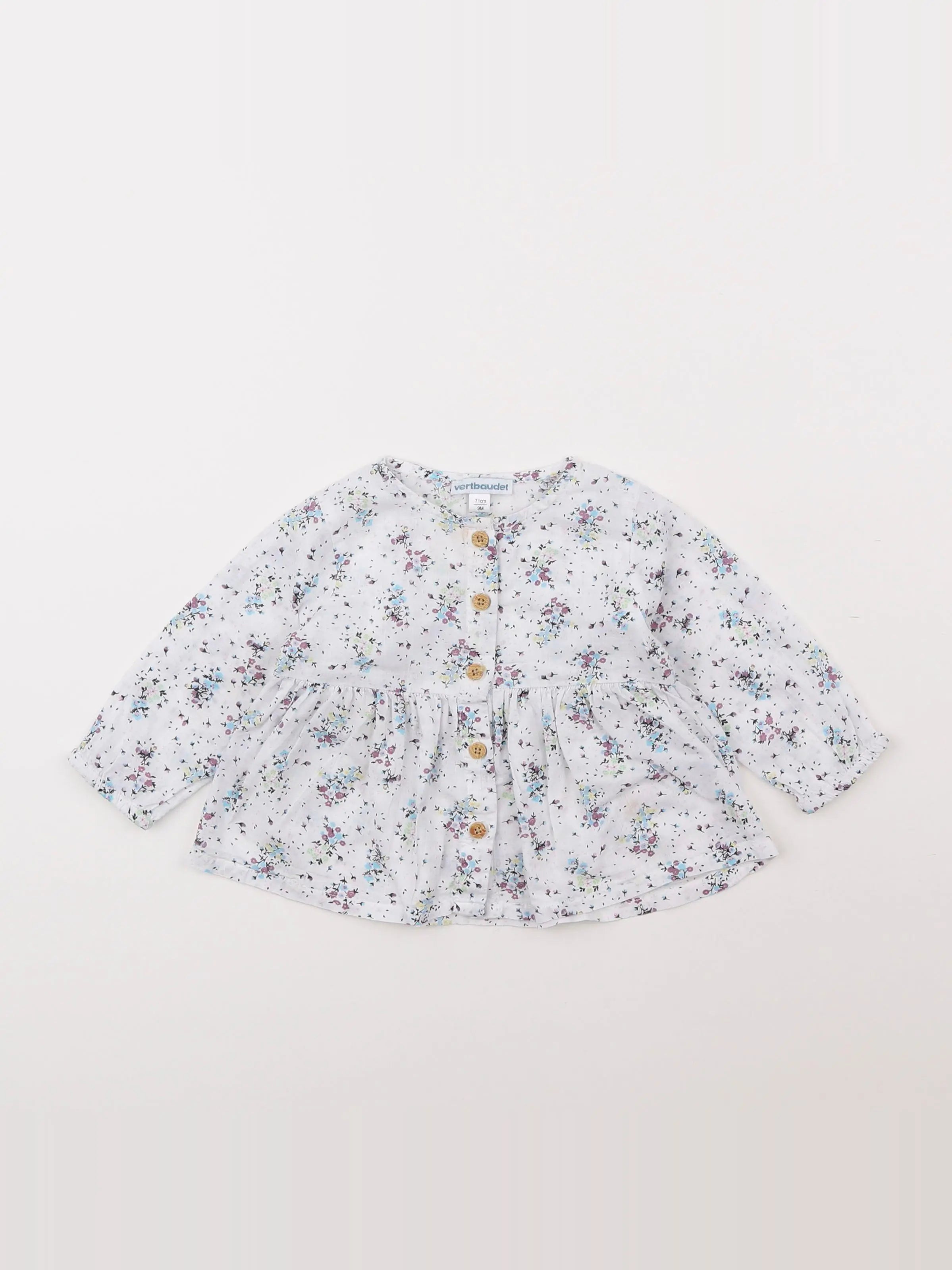 Vertbaudet - blouse multicolore - 9 mois