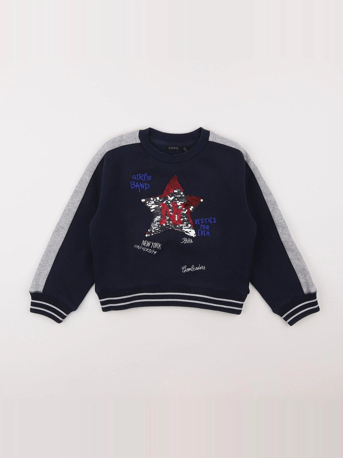 IKKS - sweat bleu - 6 ans