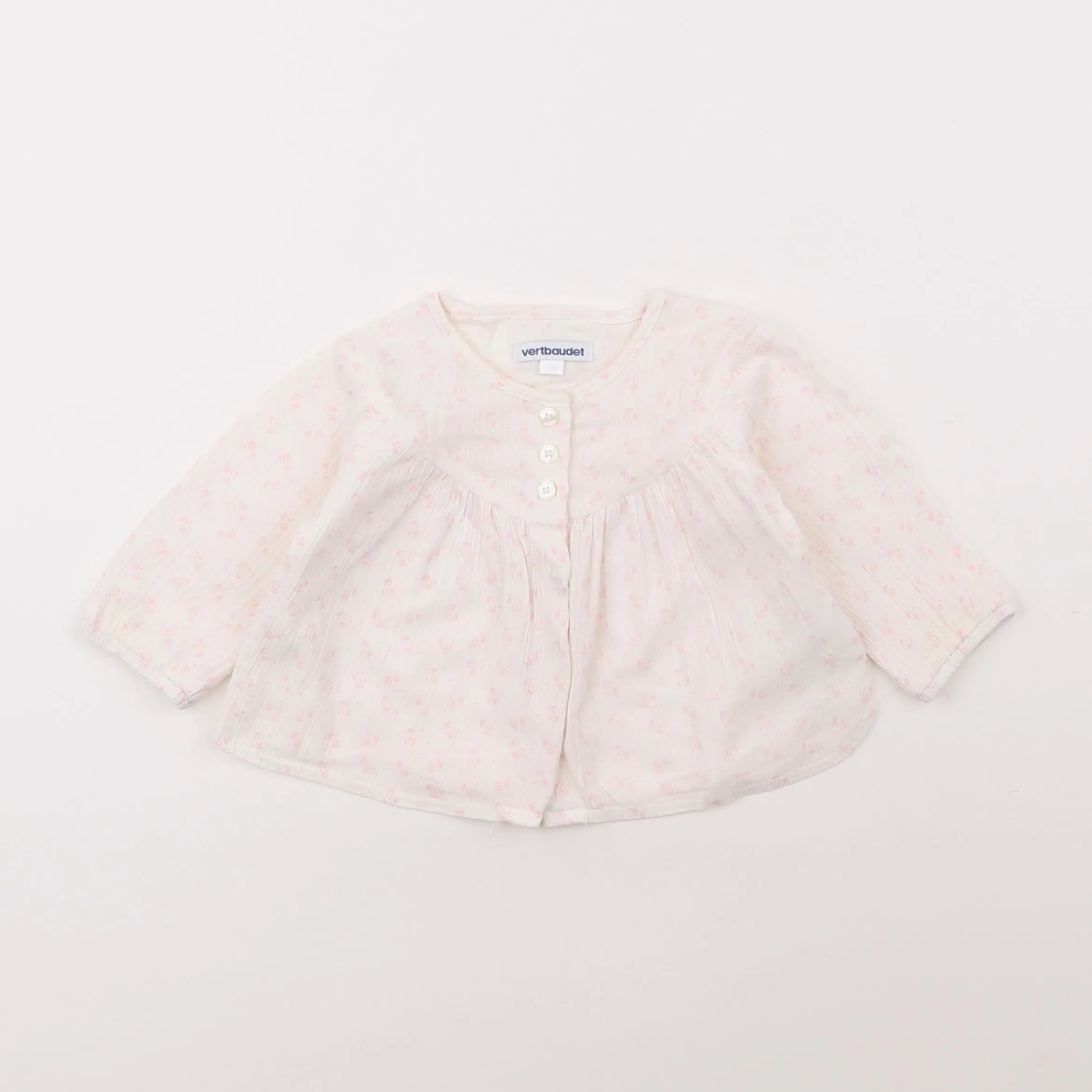 Vertbaudet - blouse rose - 6 mois
