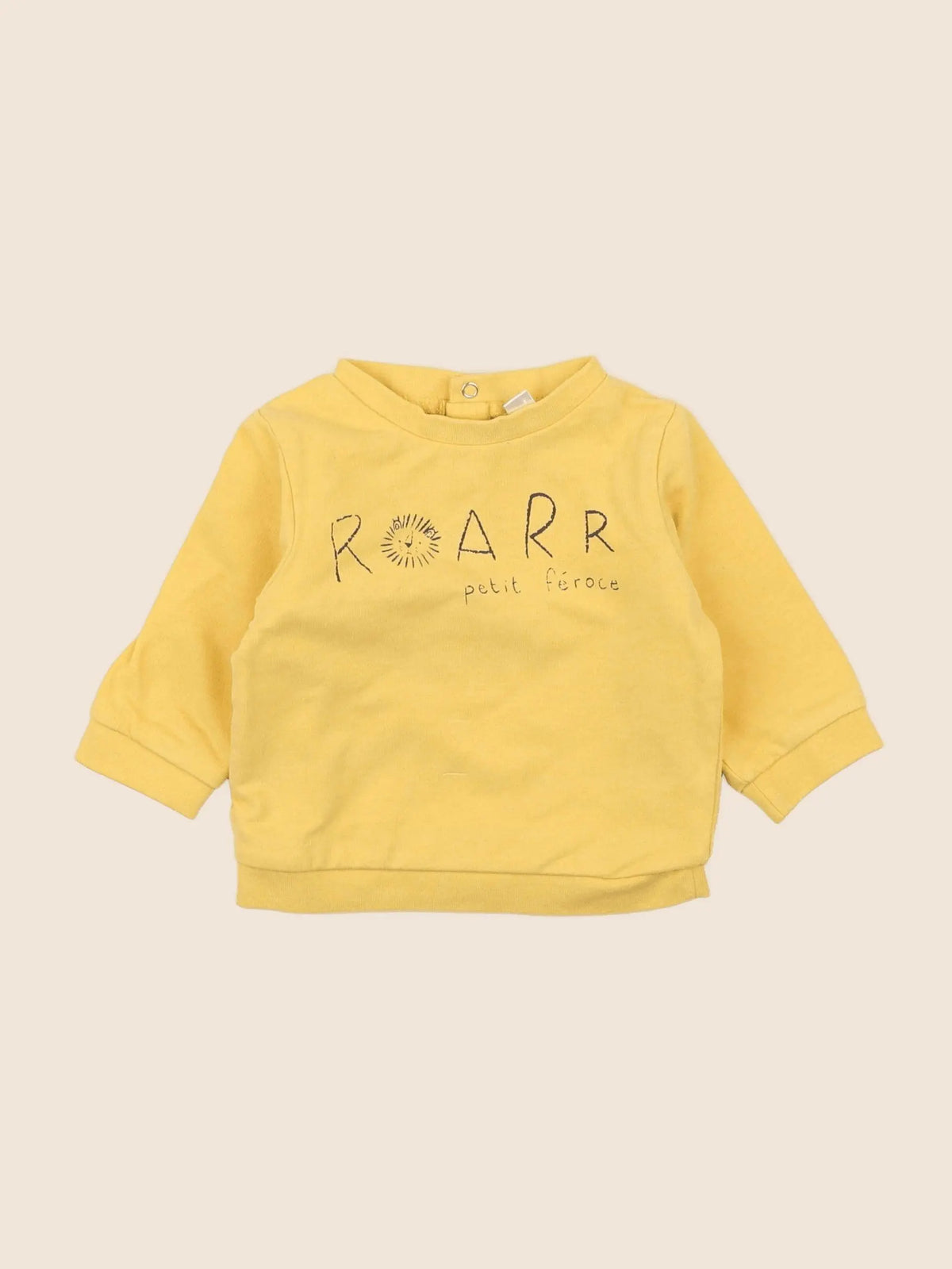 Vertbaudet - sweat jaune - 3 mois
