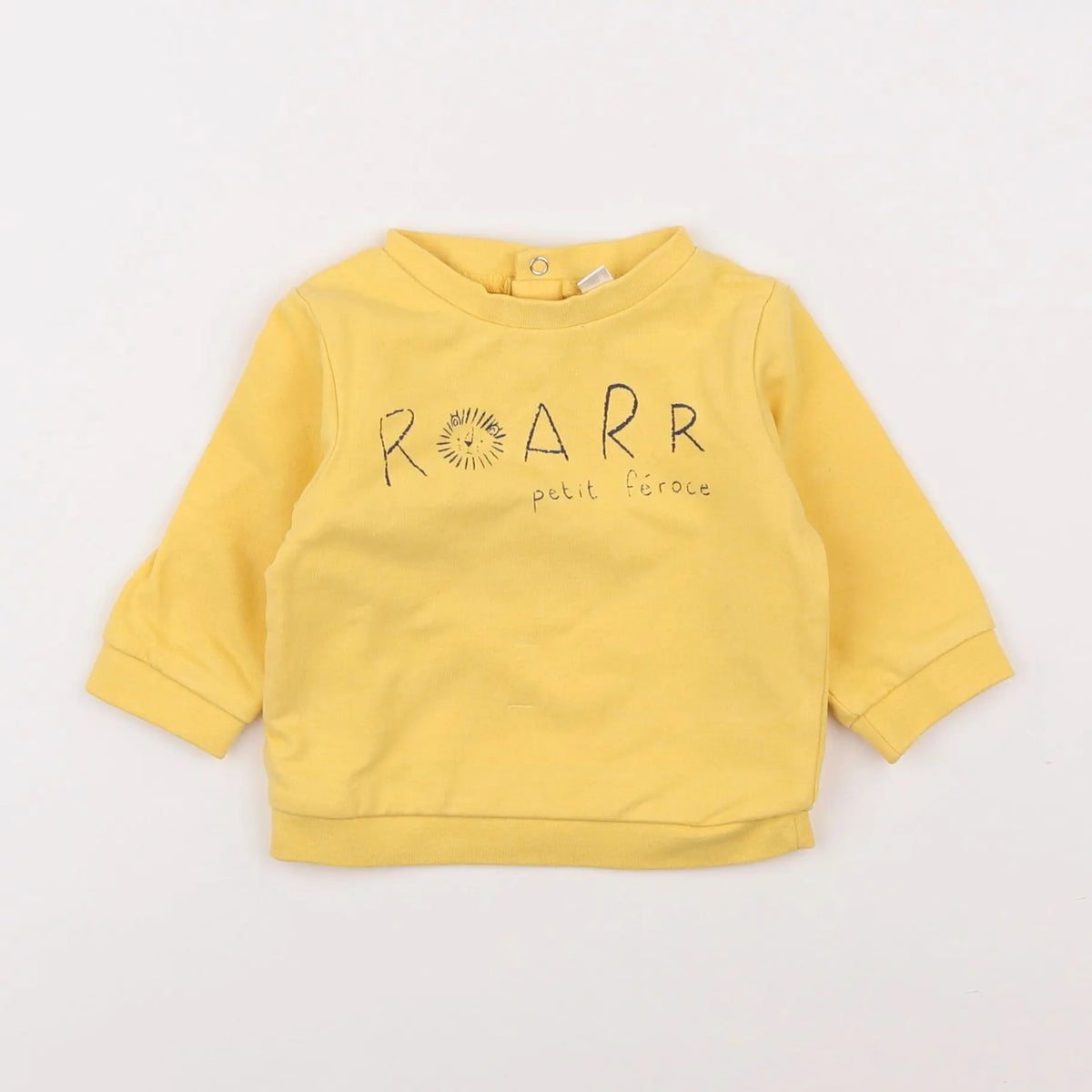 Vertbaudet - sweat jaune - 3 mois