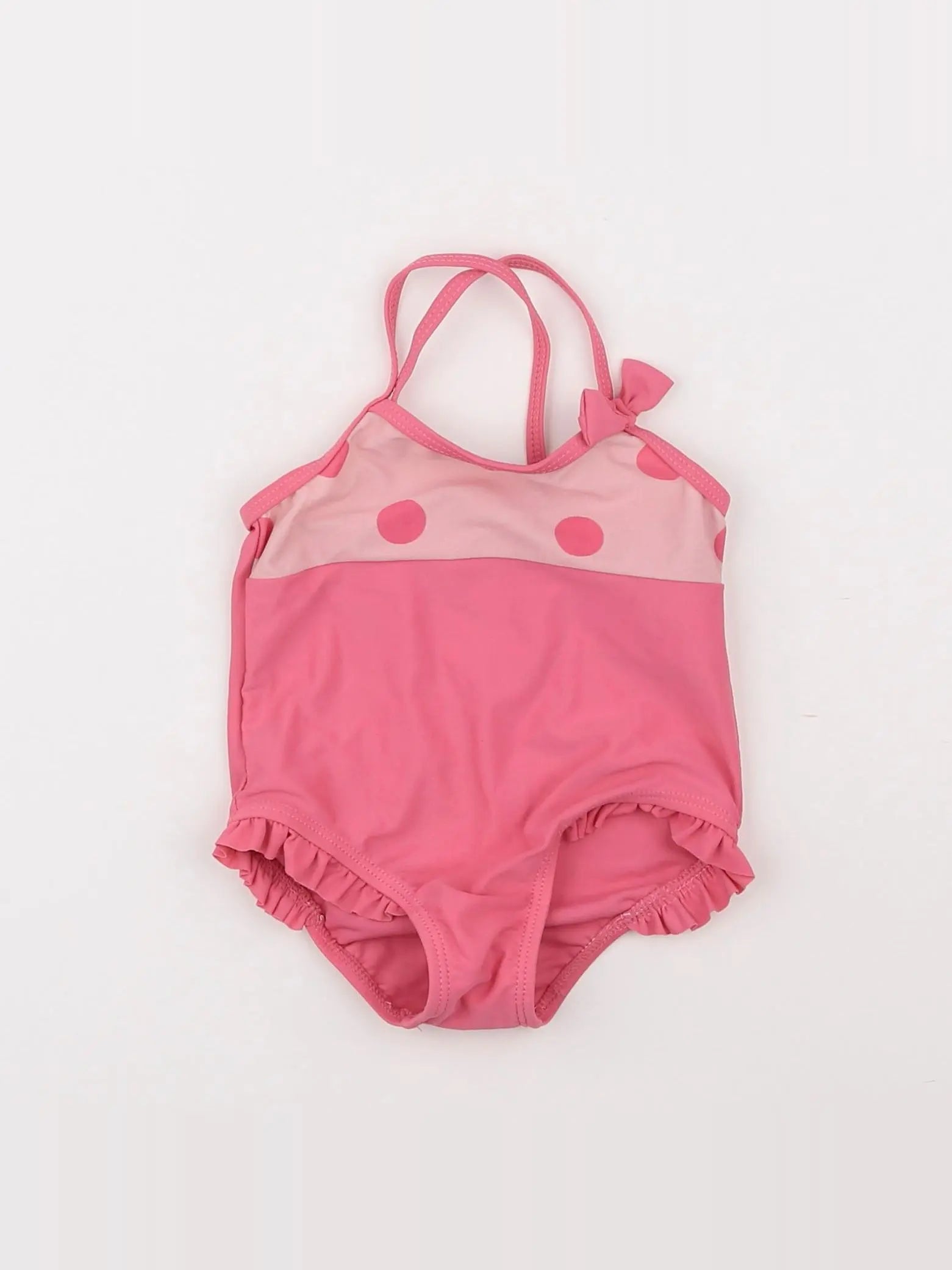 Vertbaudet - maillot de bain rose - 12 mois