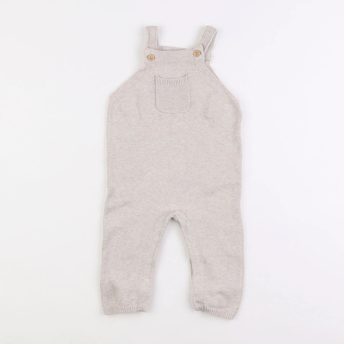 Vertbaudet - salopette beige - 9 mois