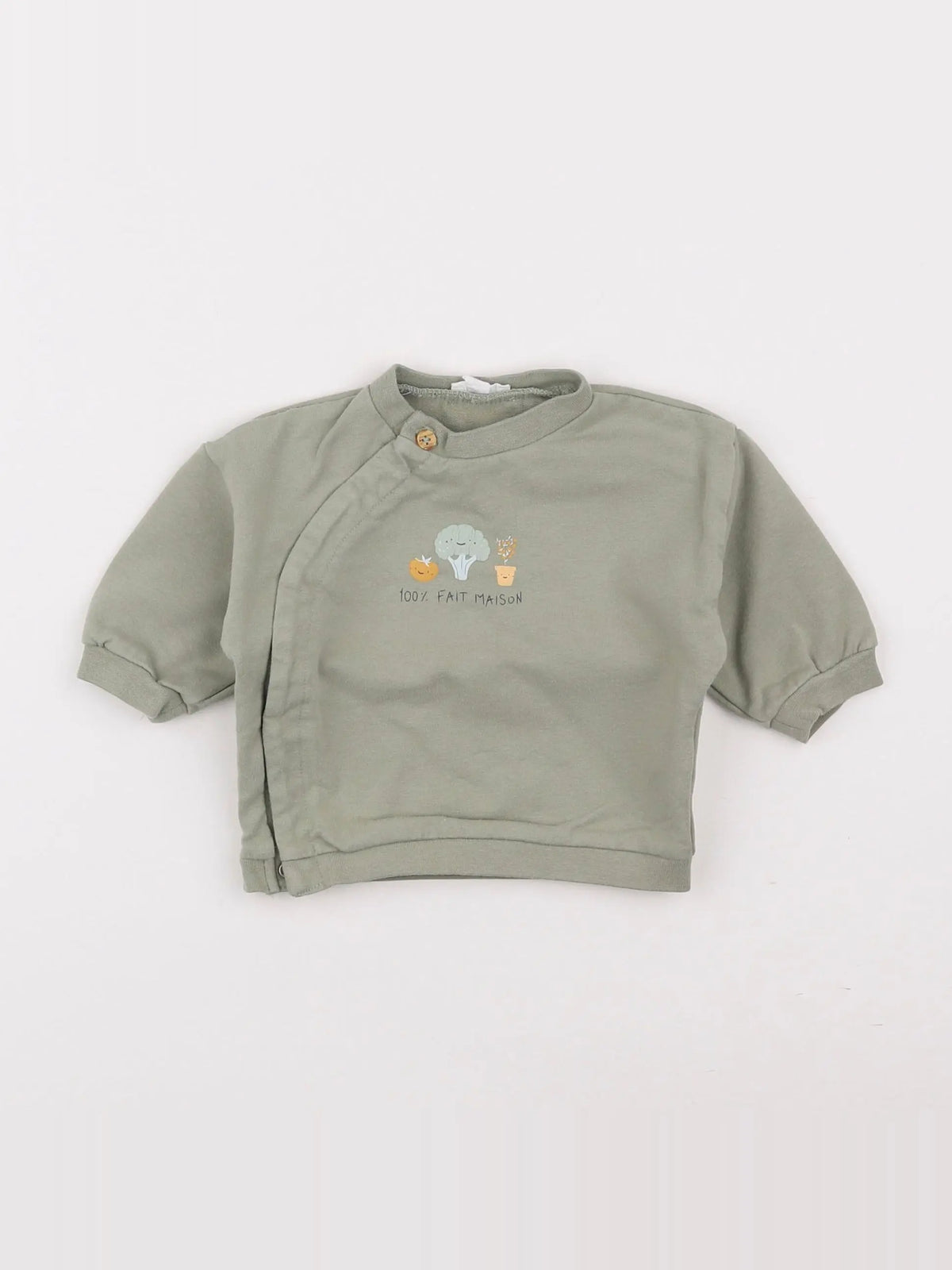 Vertbaudet - sweat vert - 3 mois
