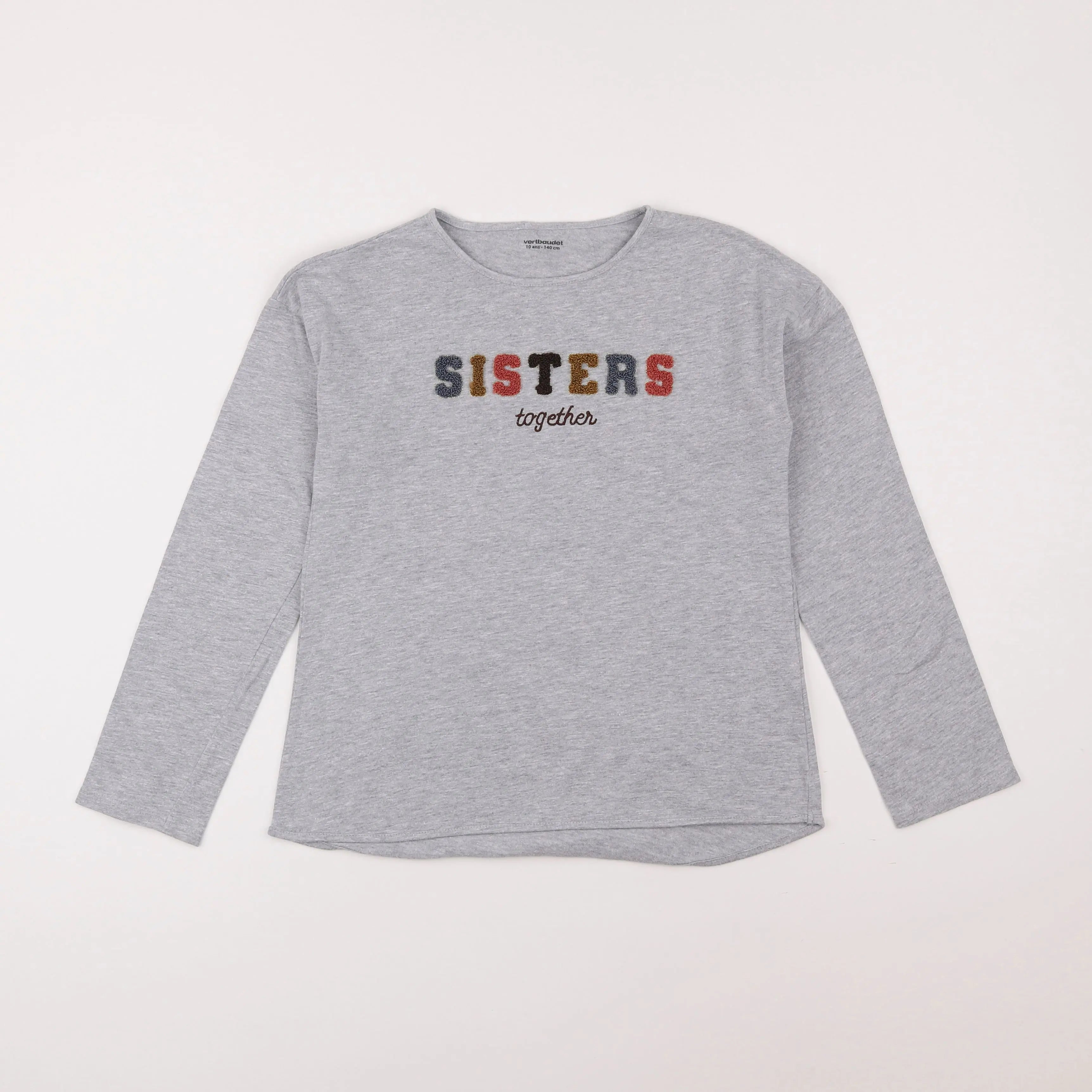 Vertbaudet - tee-shirt gris - 10 ans