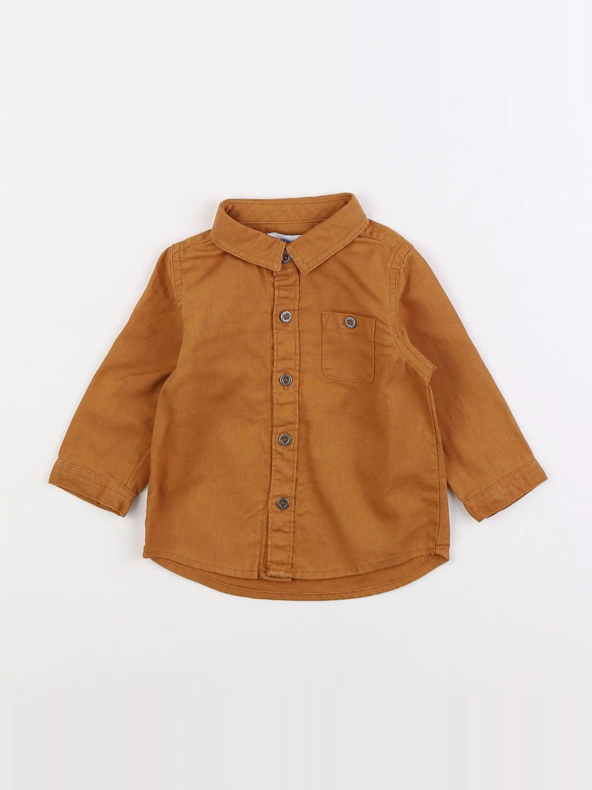 Vertbaudet - chemise marron - 6 mois