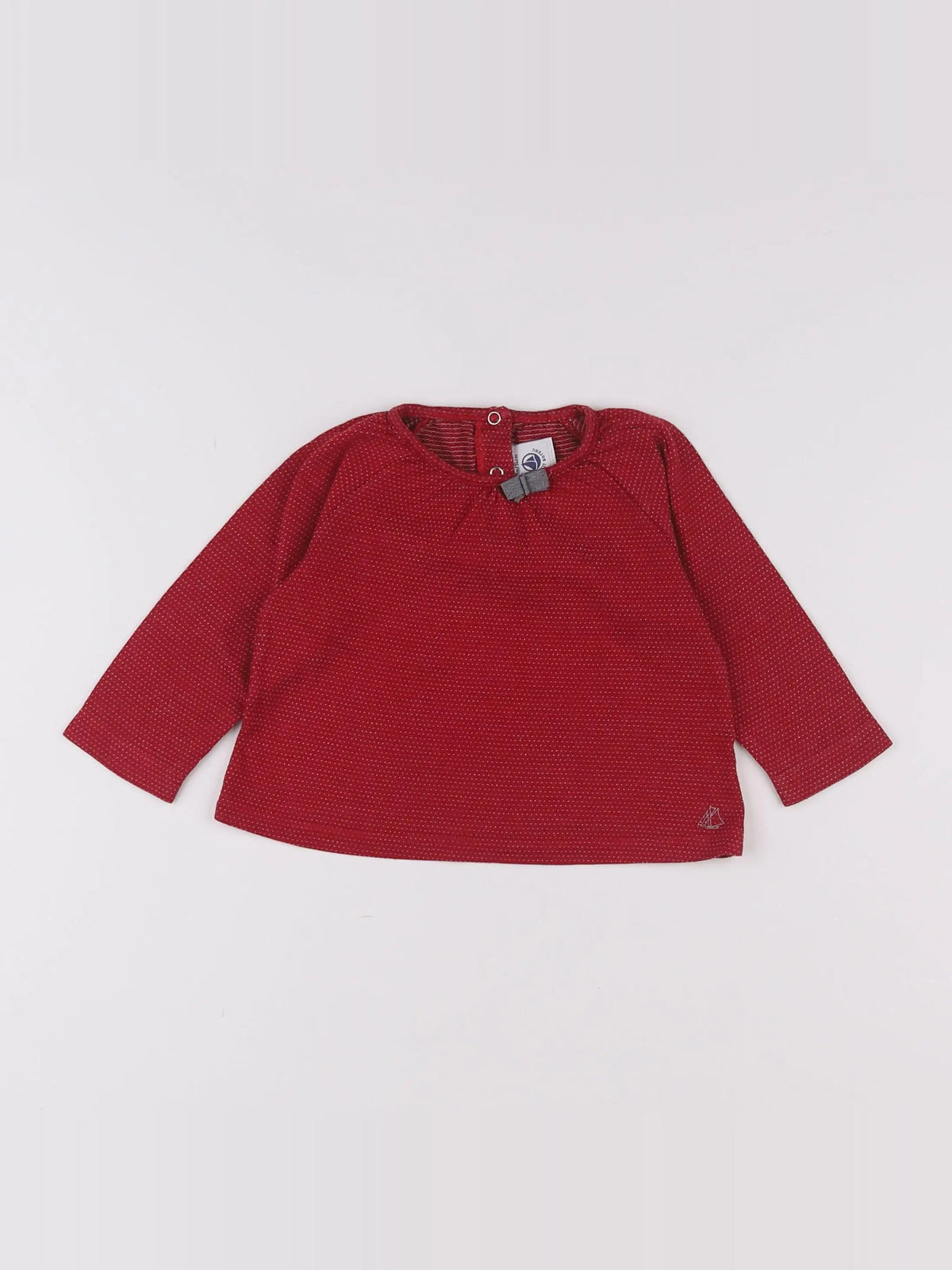 Petit Bateau - tee-shirt rouge - 12 mois