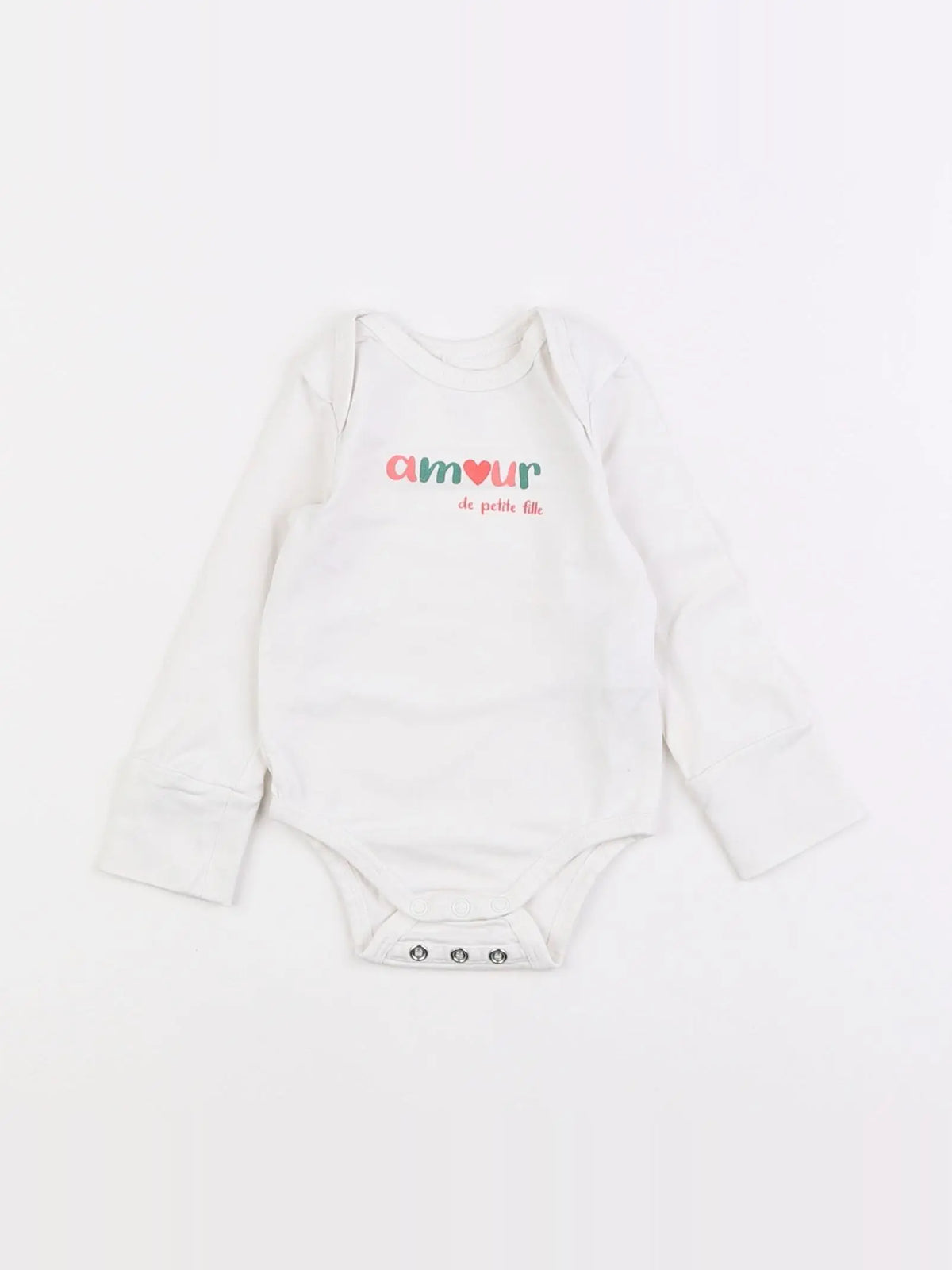 Tape à l'oeil - body blanc - 1 mois