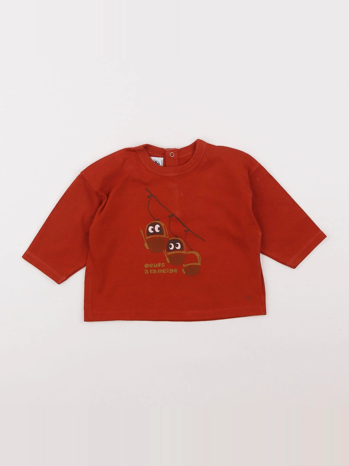 Petit Bateau - tee-shirt orange - 6 mois