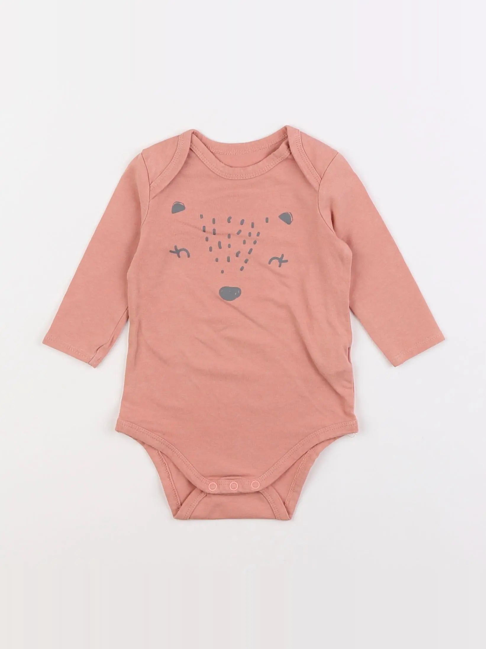 Tape à l'oeil - body rose - 6 mois