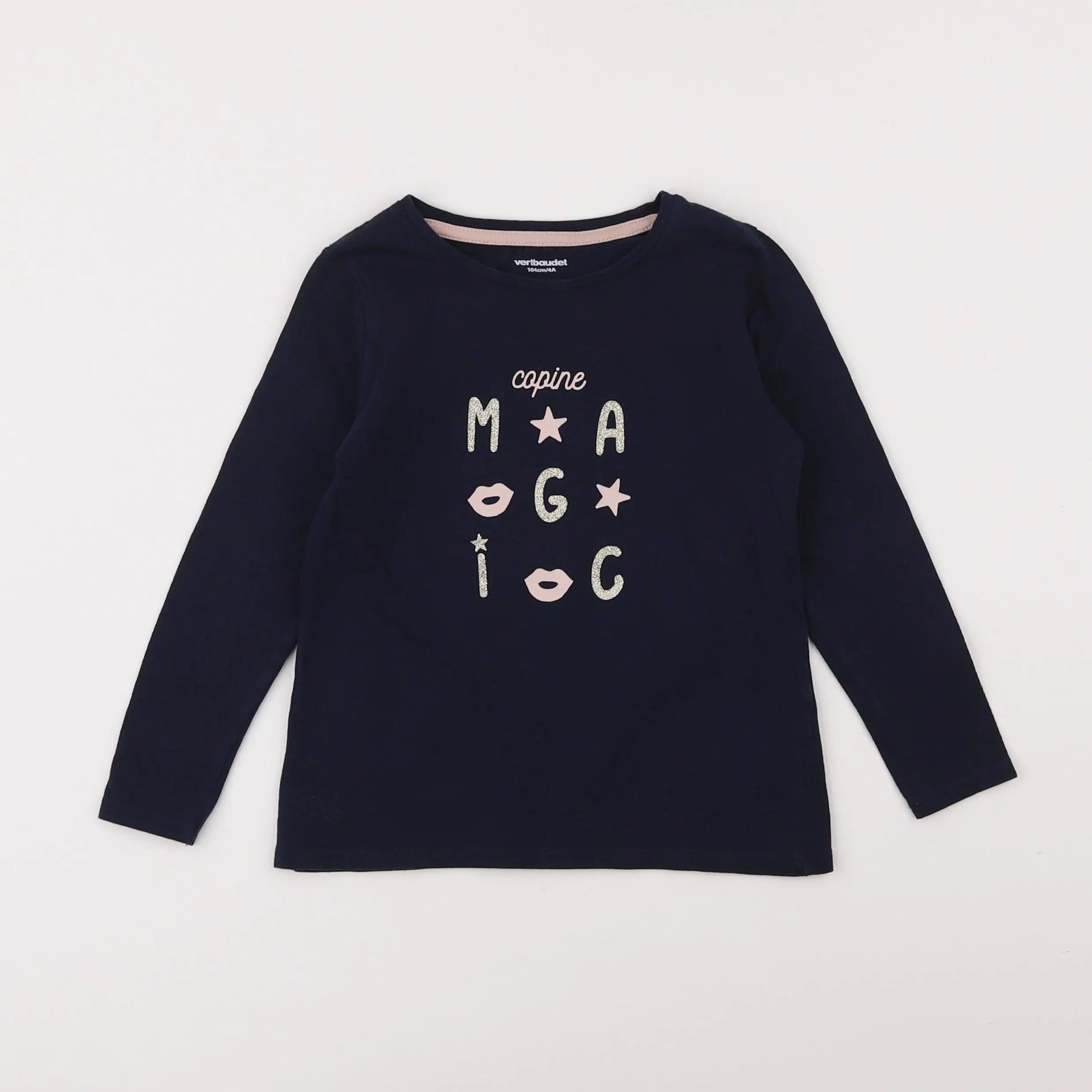 Vertbaudet - tee-shirt bleu - 4 ans
