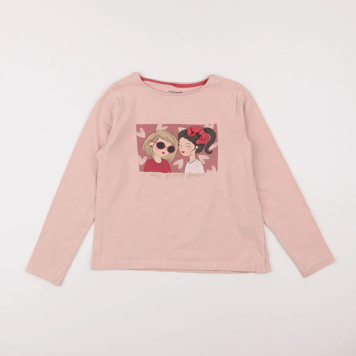 Vertbaudet - tee-shirt rose - 8 ans