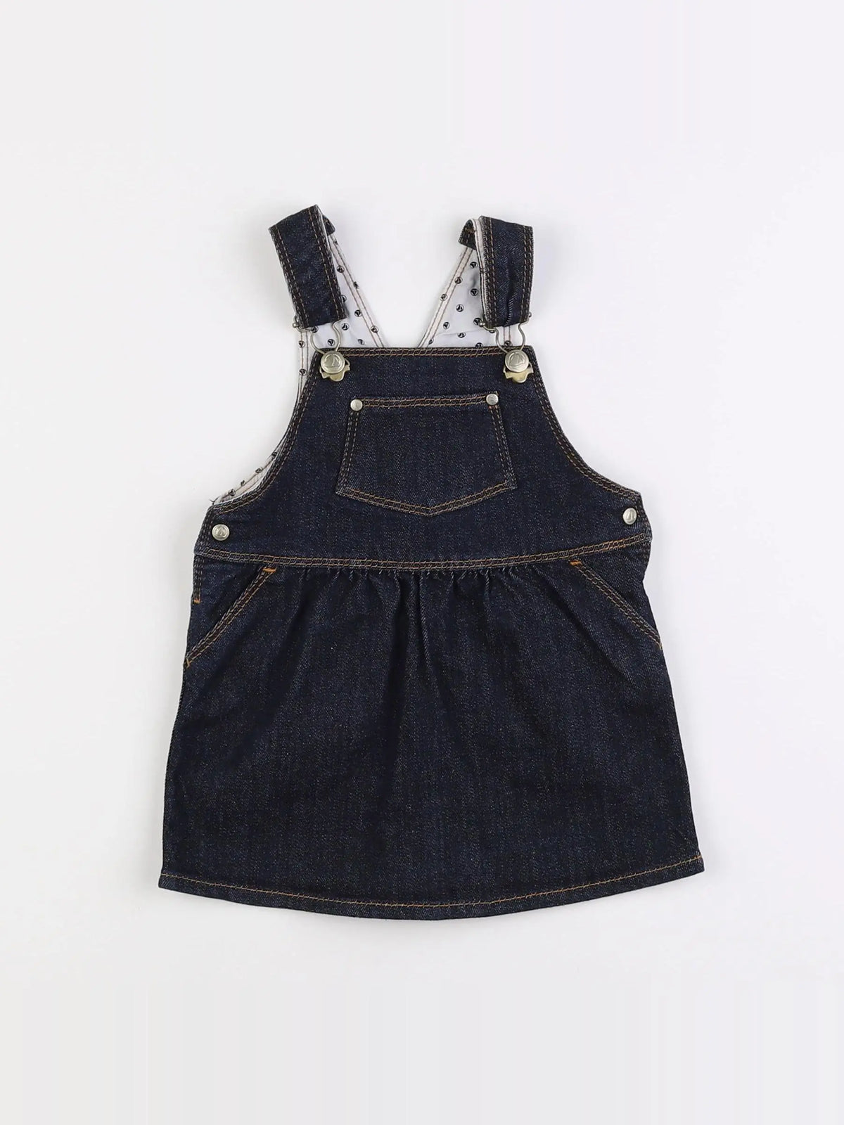 Petit Bateau - robe bleu - 12 mois