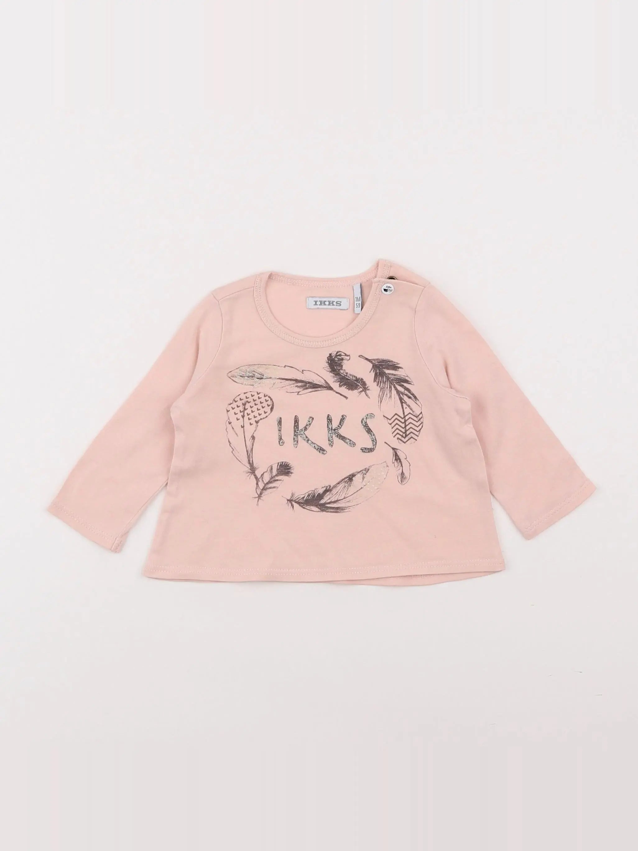 IKKS - tee-shirt rose - 3 mois