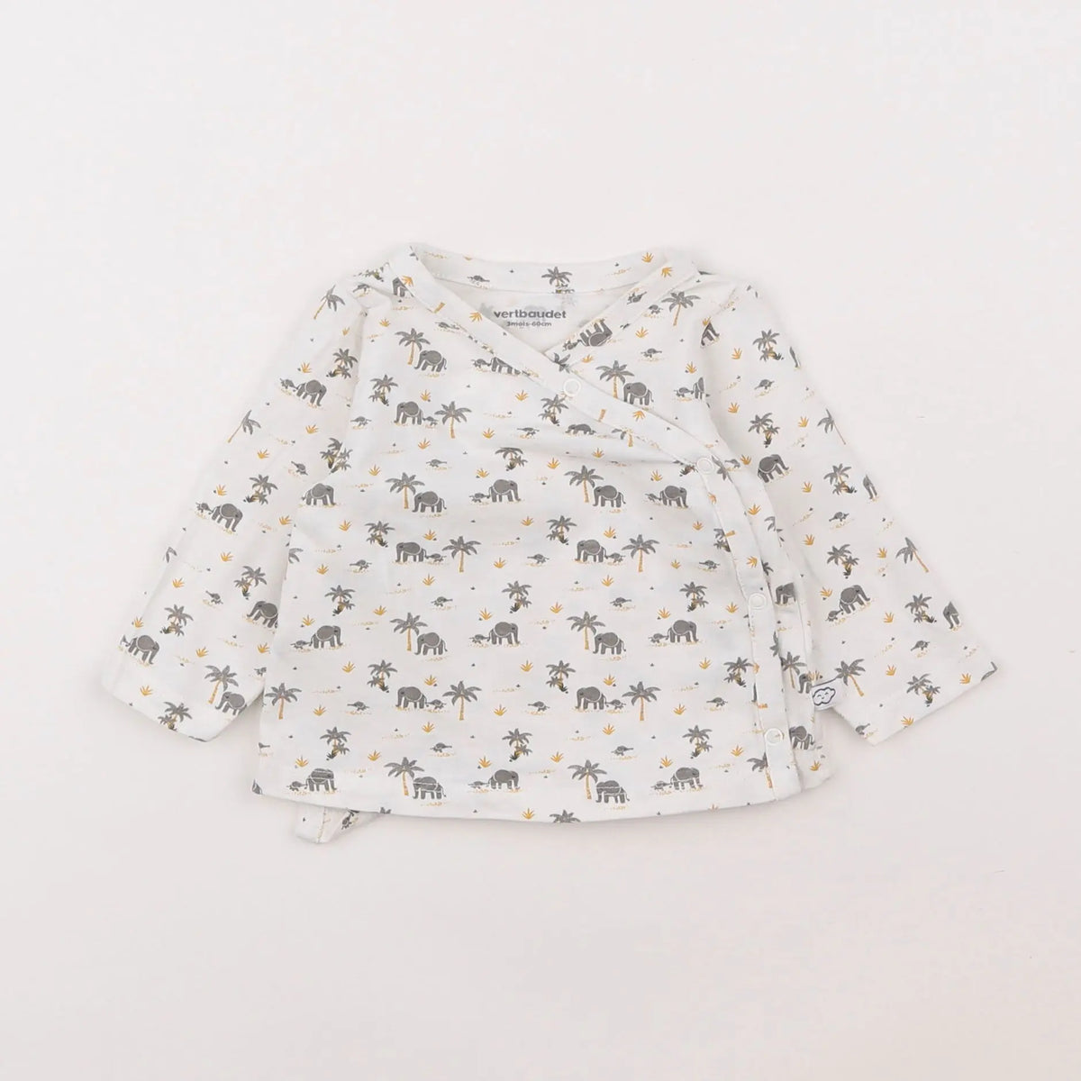 Vertbaudet - tee-shirt blanc - 3 mois