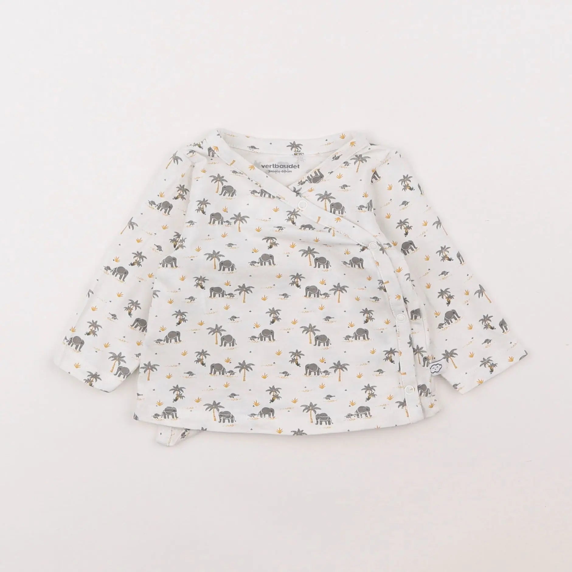 Vertbaudet - tee-shirt blanc - 3 mois
